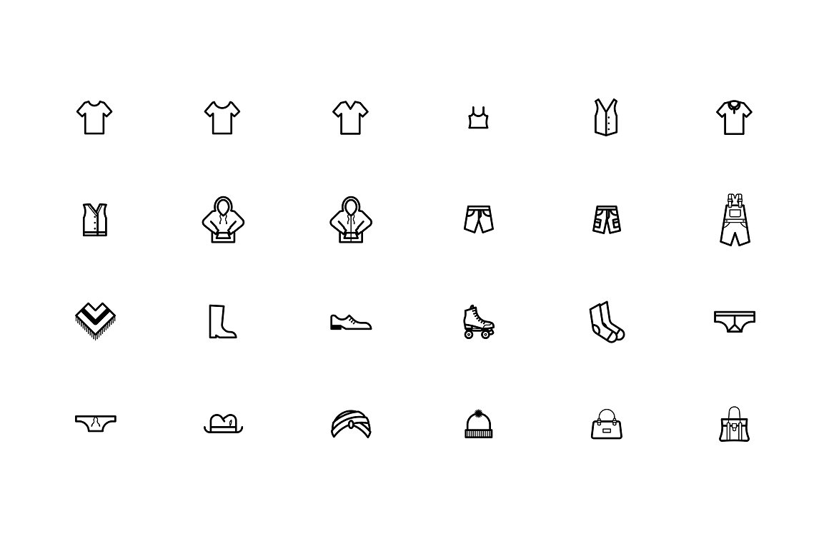 Clothes -amp; Apparel Icons Bu