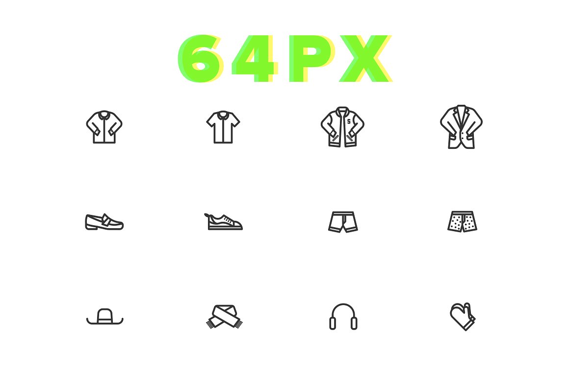 Clothes -amp; Apparel Icons Vo