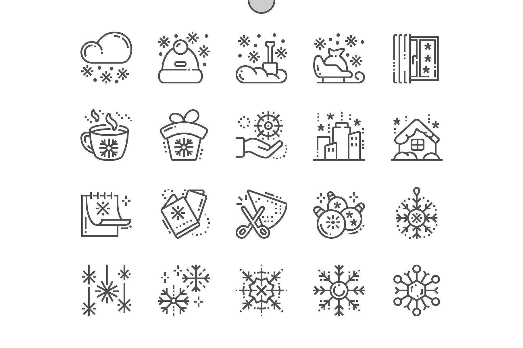 Snowflakes Line Icons