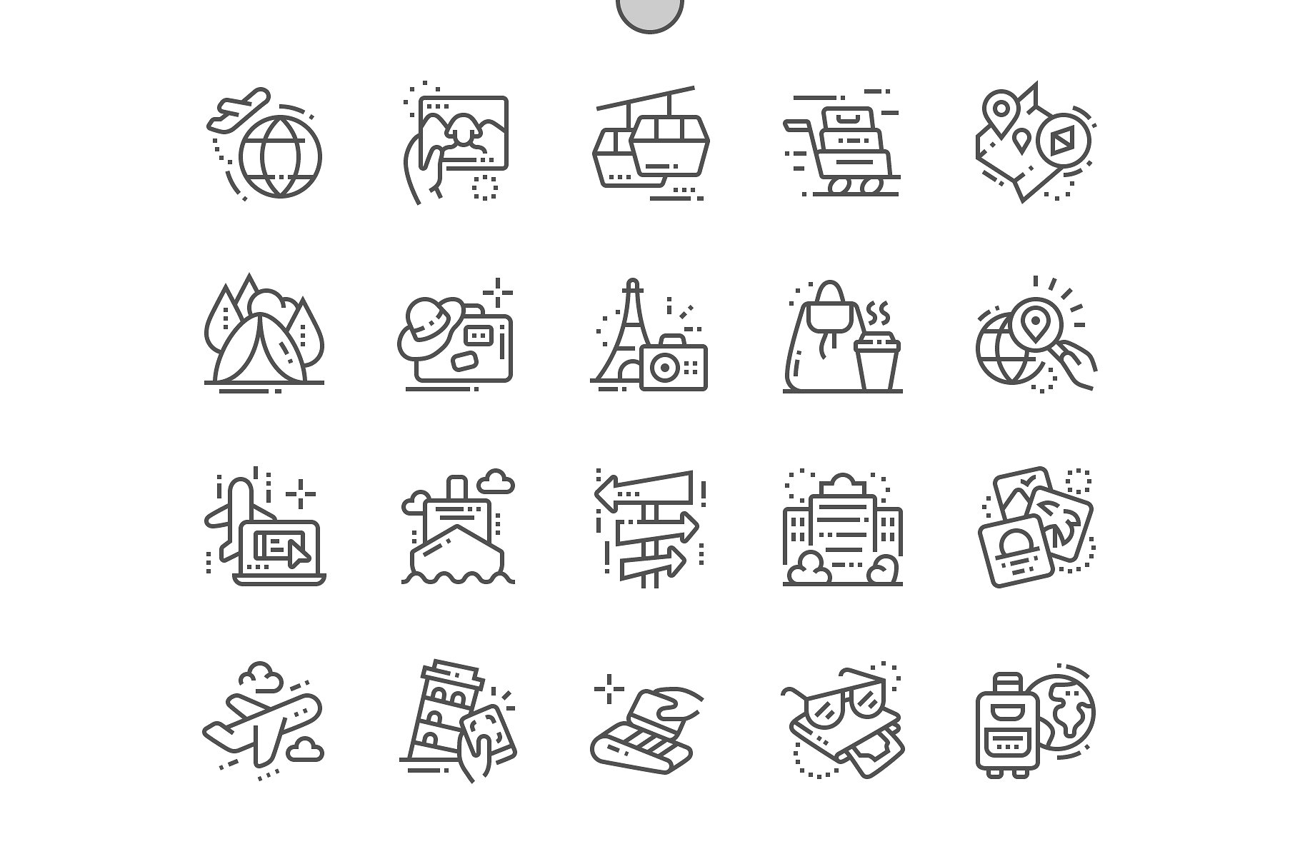 Travelling Line Icons