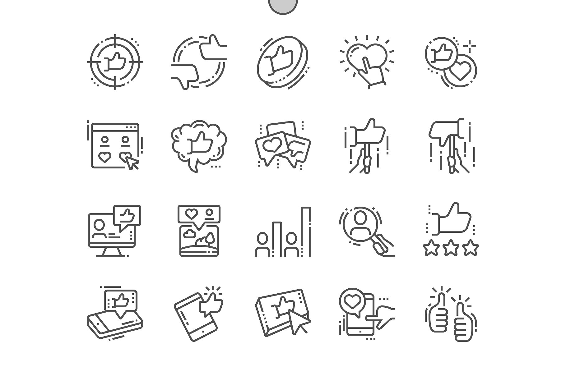 Votes Line Icons