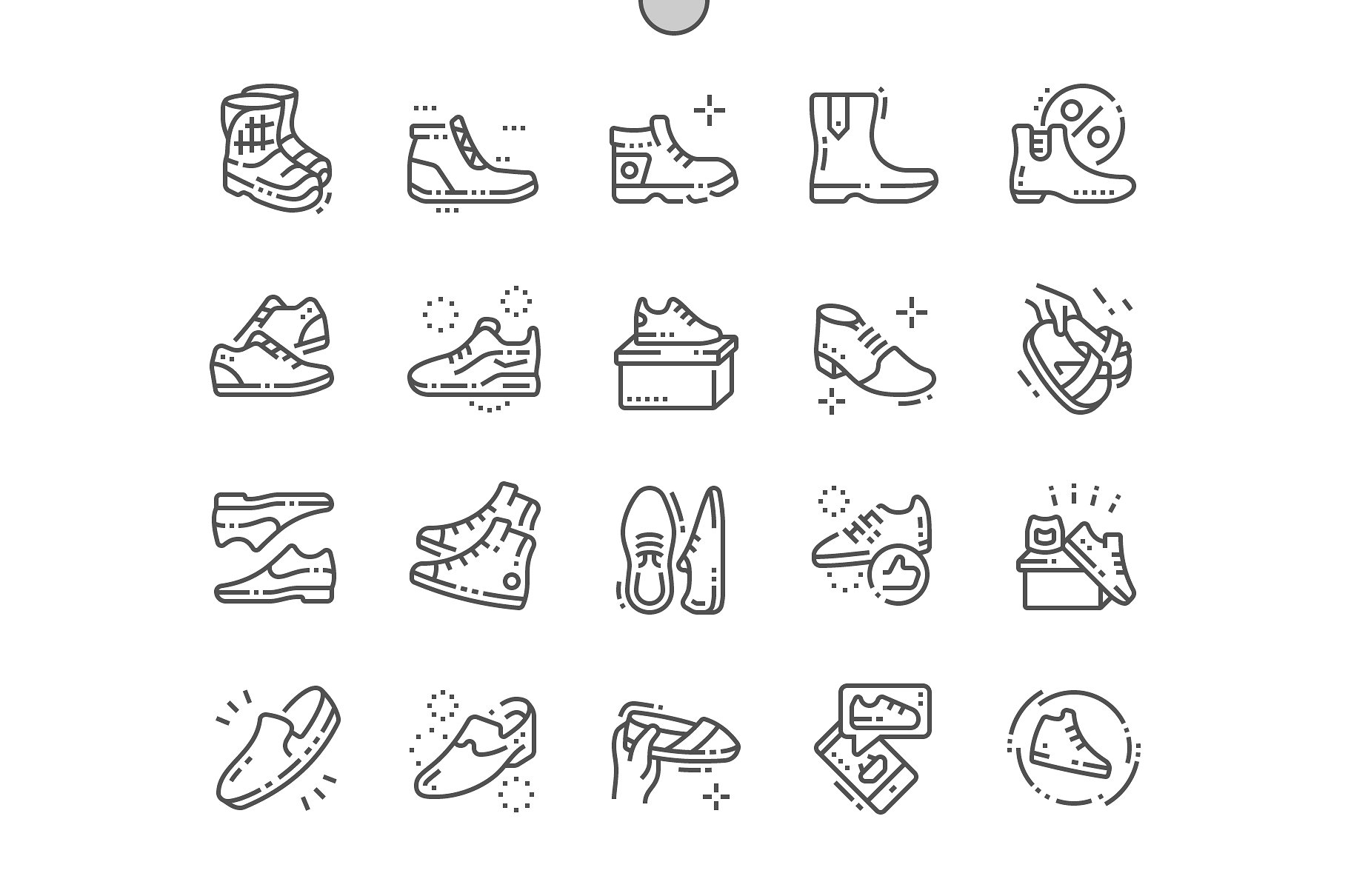 Men-#039;s footwear Line Icons