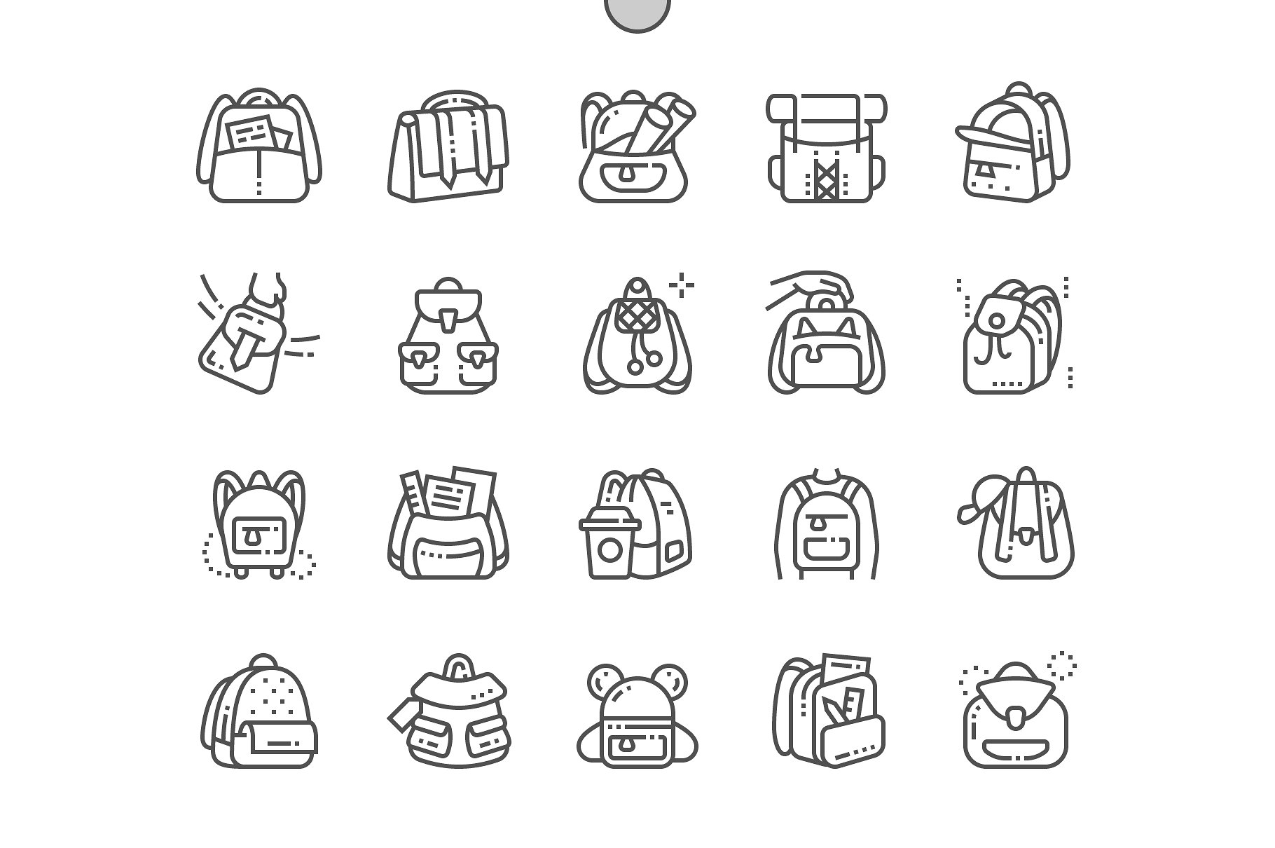 Backpacks Line Icons