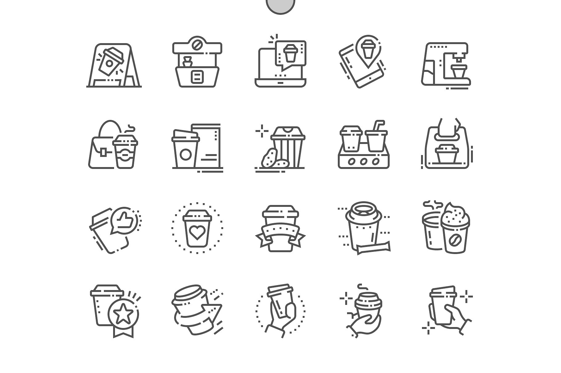 Coffee to go Line Icons