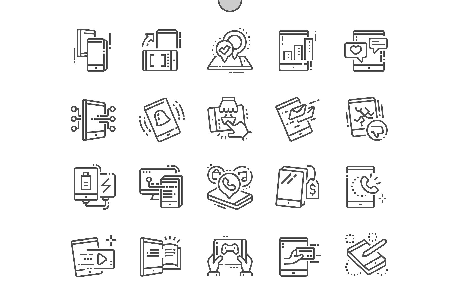 Tablet Line Icons