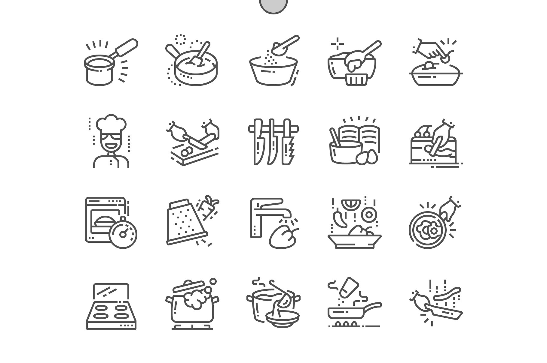 Cooking Line Icons