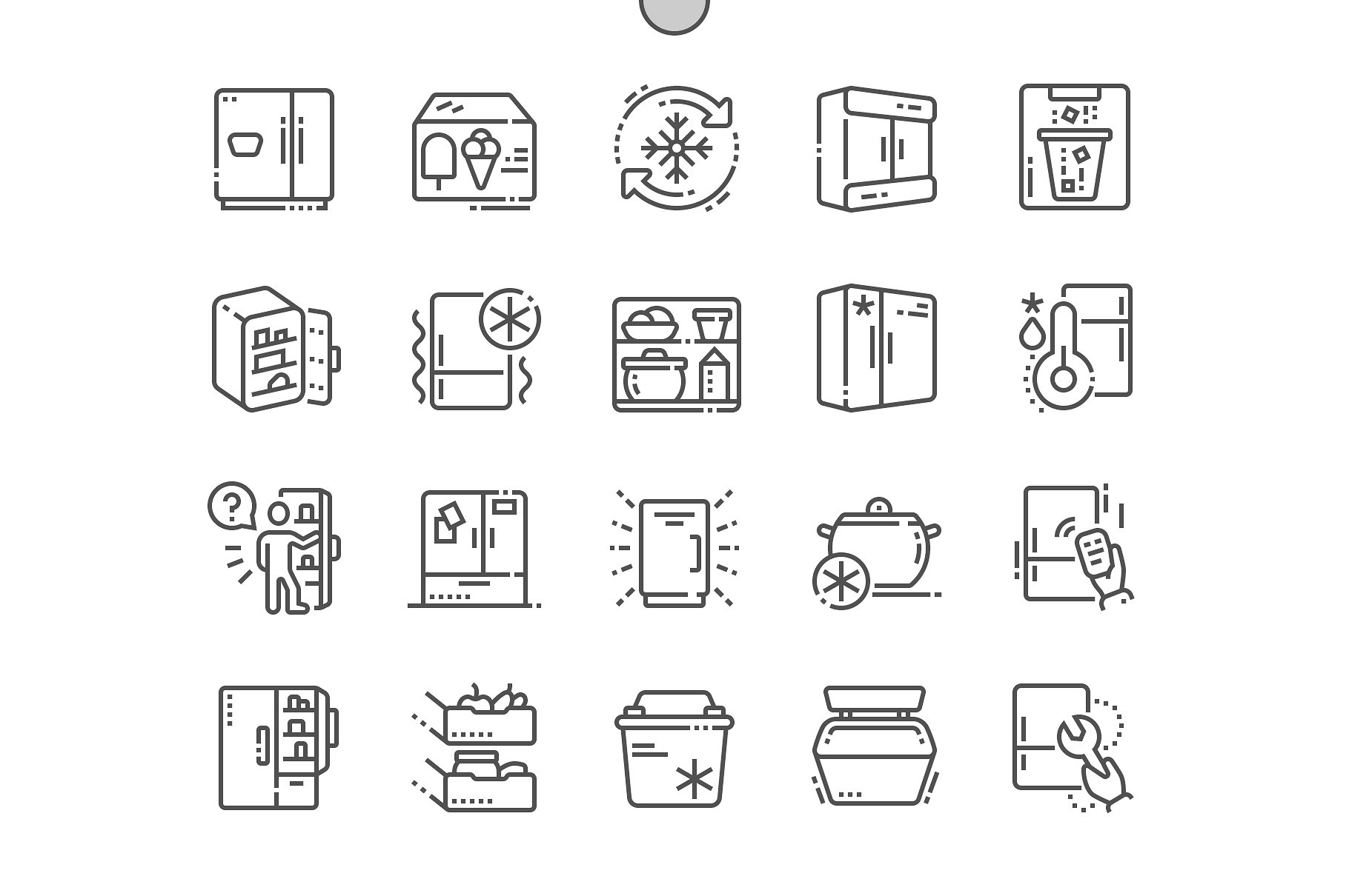 Fridge Line Icons