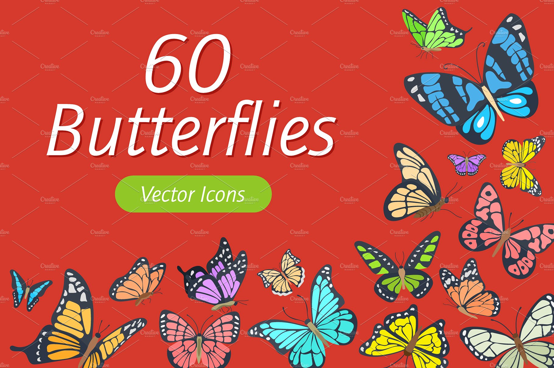 Butterflies Vector Icons