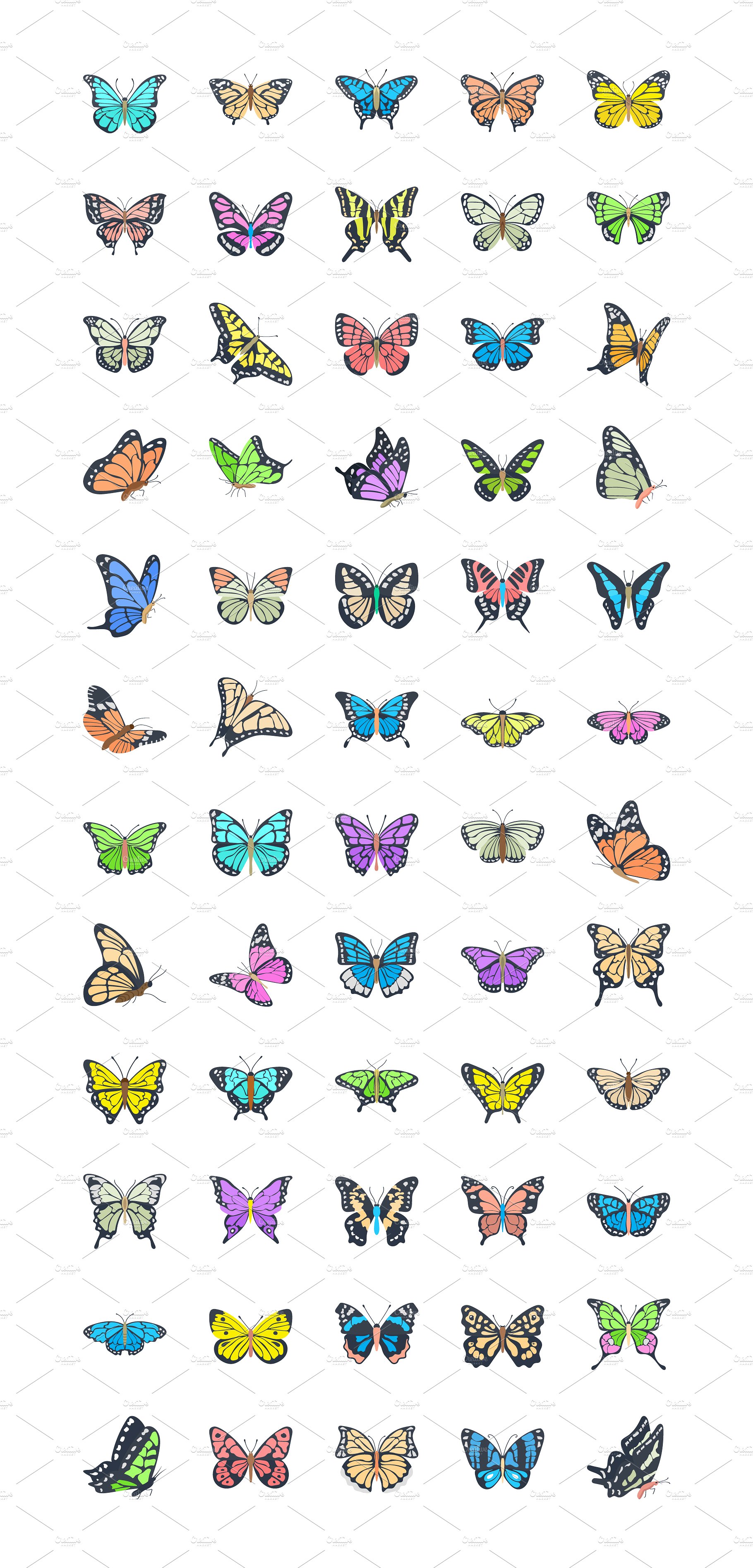 Butterflies Vector Icons