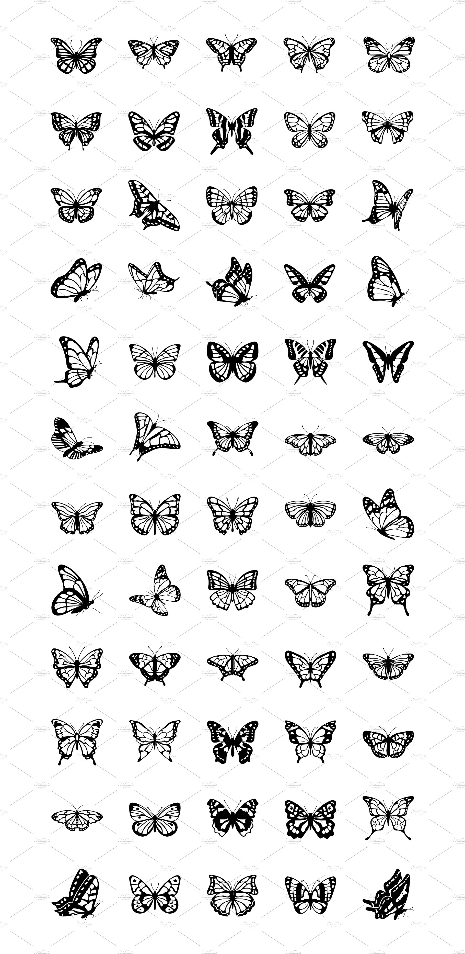 Butterflies Vector Icons