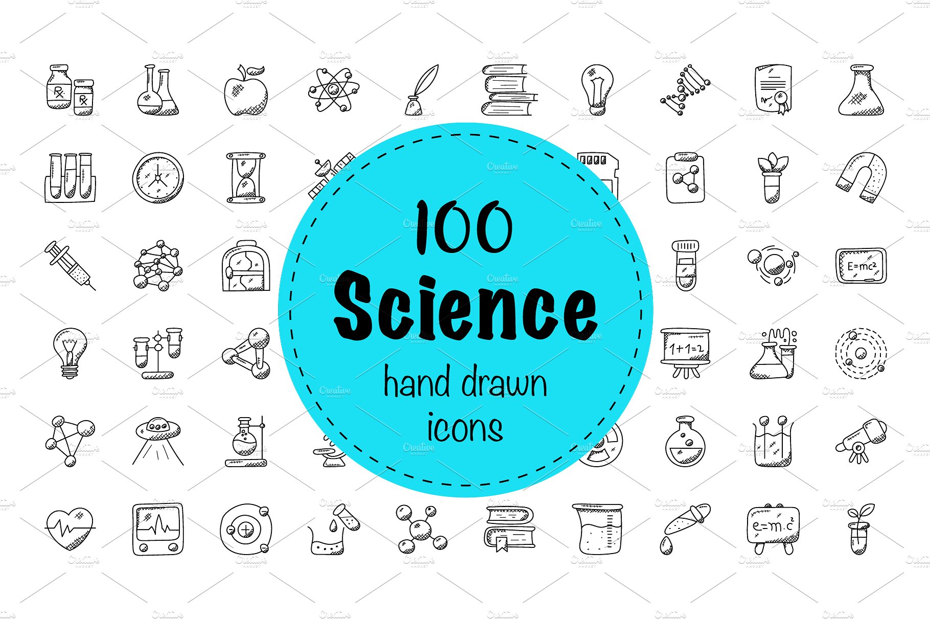 100 Science and Fiction Doodle