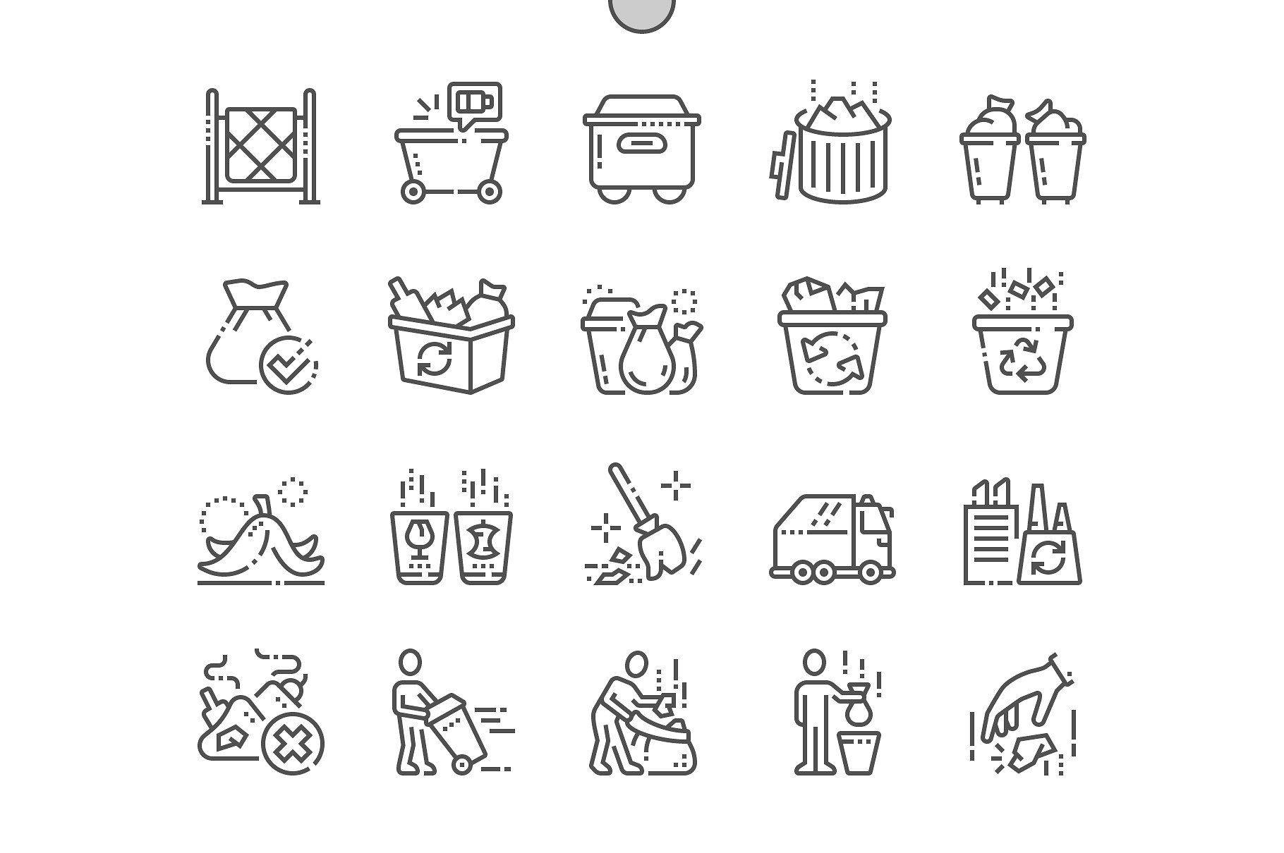 Garbage Line Icons