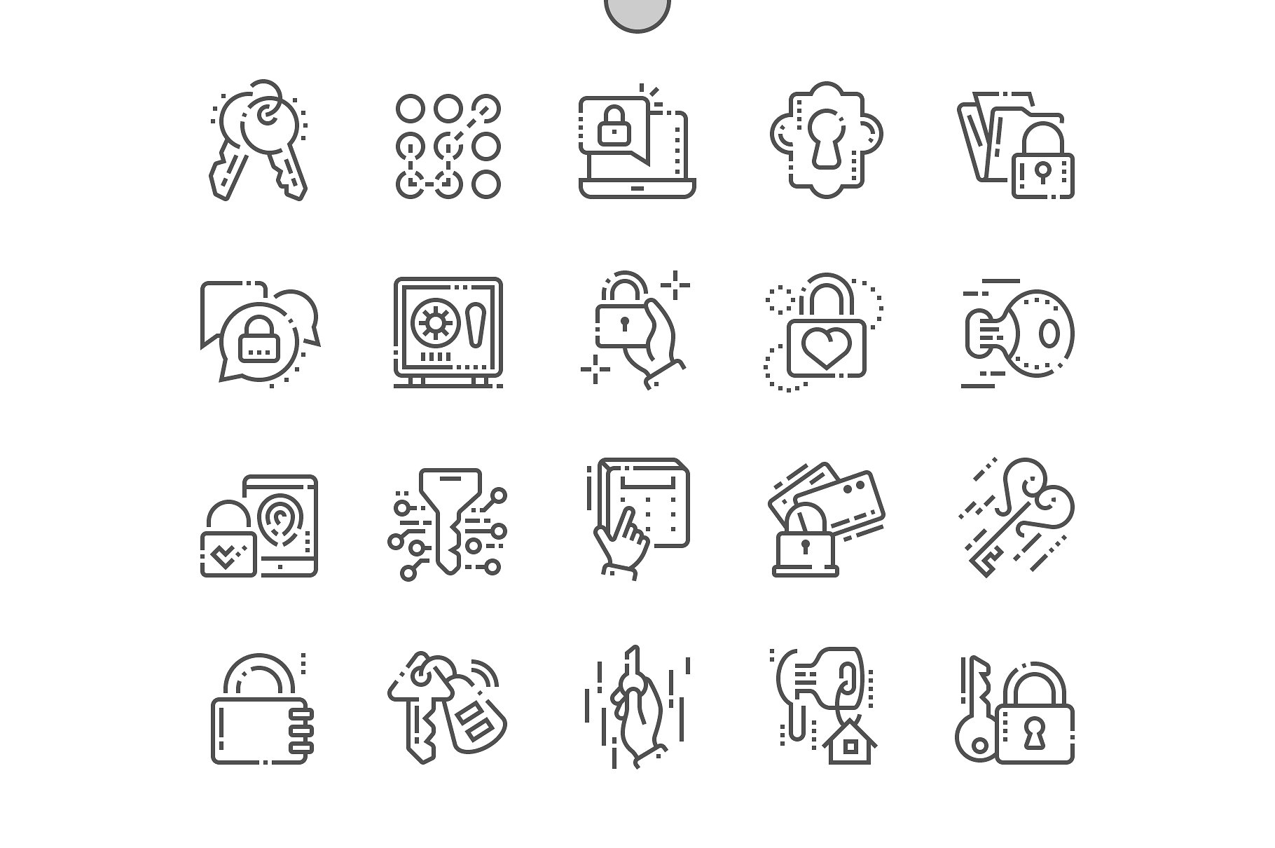 Keys and Locks Line Icons