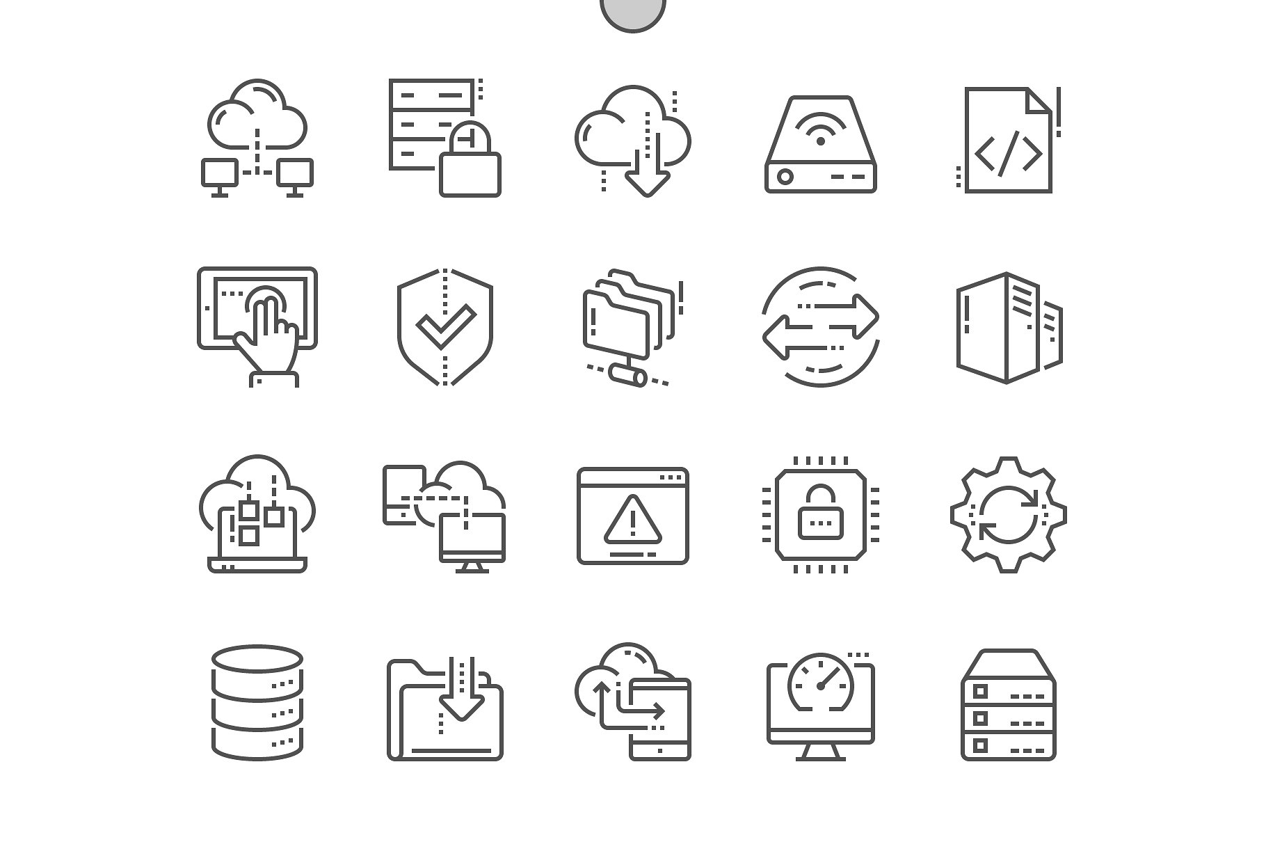 Hosting Line Icons