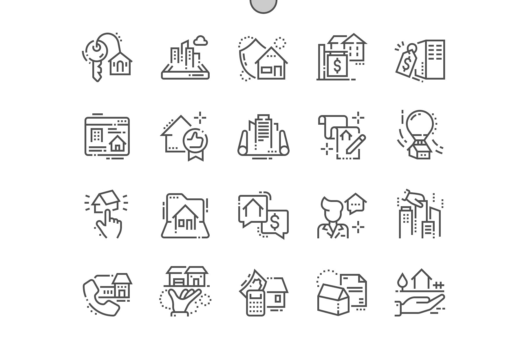 Real Estate Line Icons