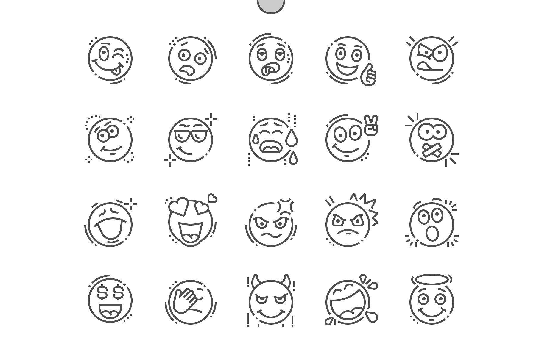 Emotions Line Icons