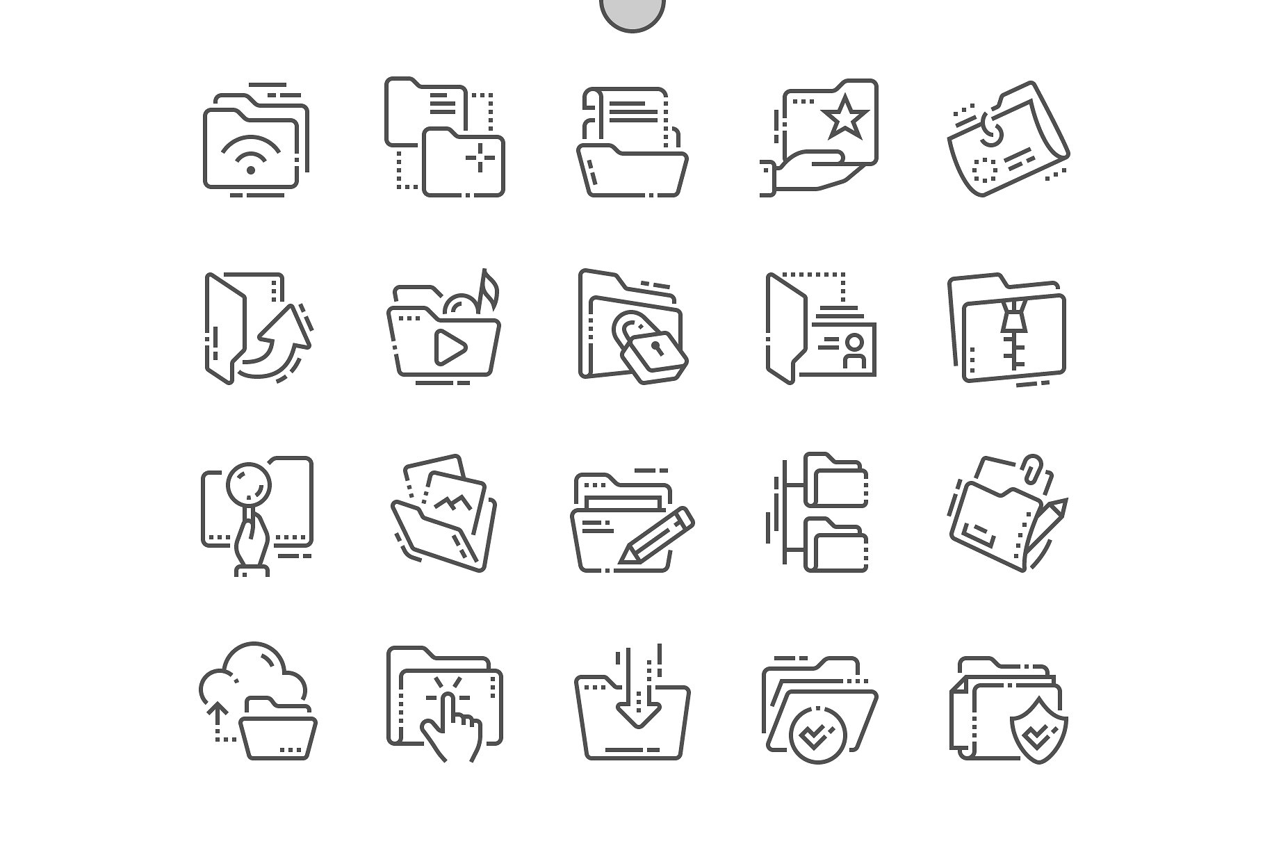 Folders Line Icons