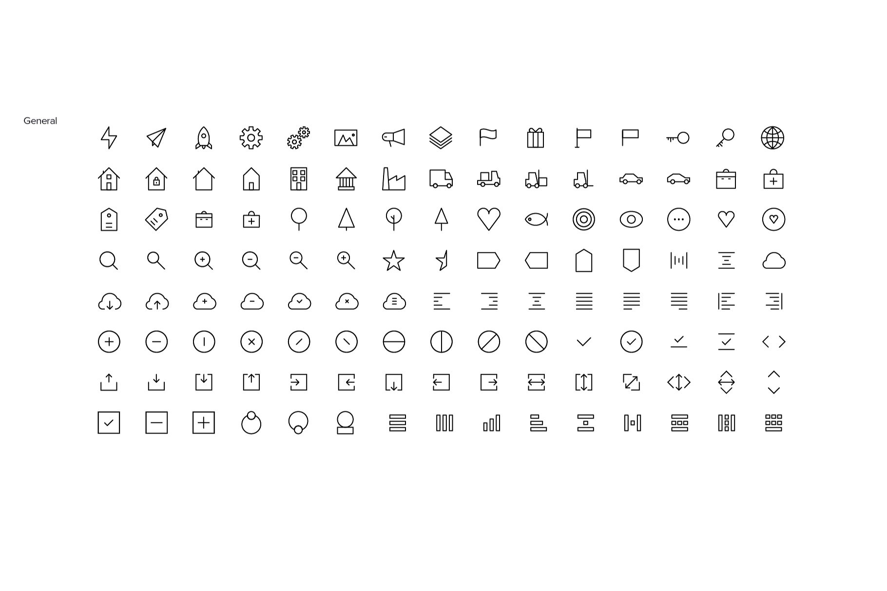 Line Icons Pack - modern -amp;