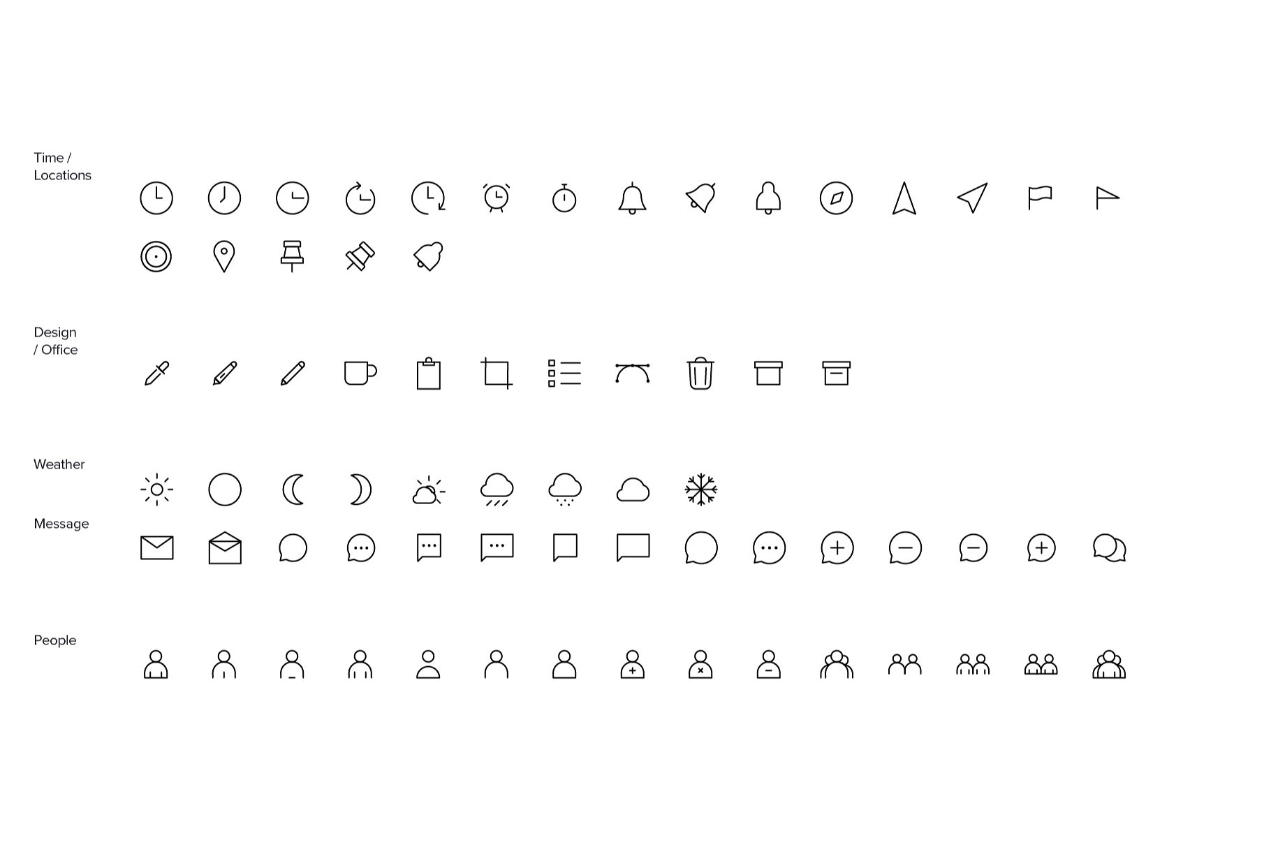 Line Icons Pack - modern -amp;