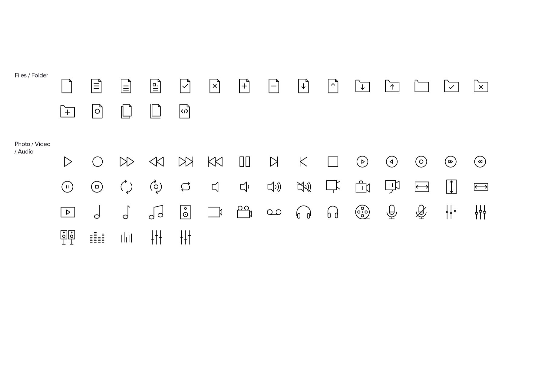 Line Icons Pack - modern -amp;