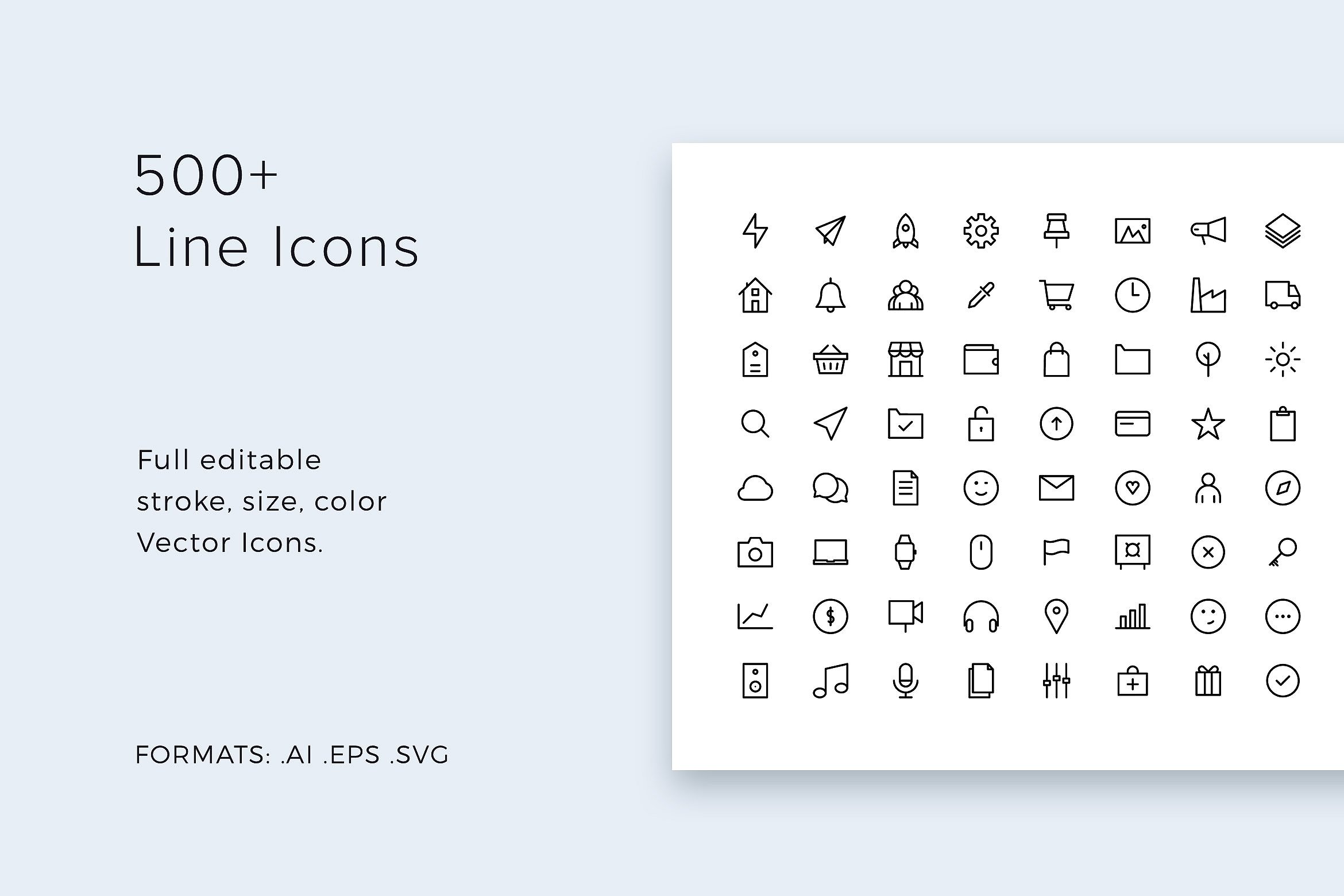 Line Icons Pack - modern -amp;