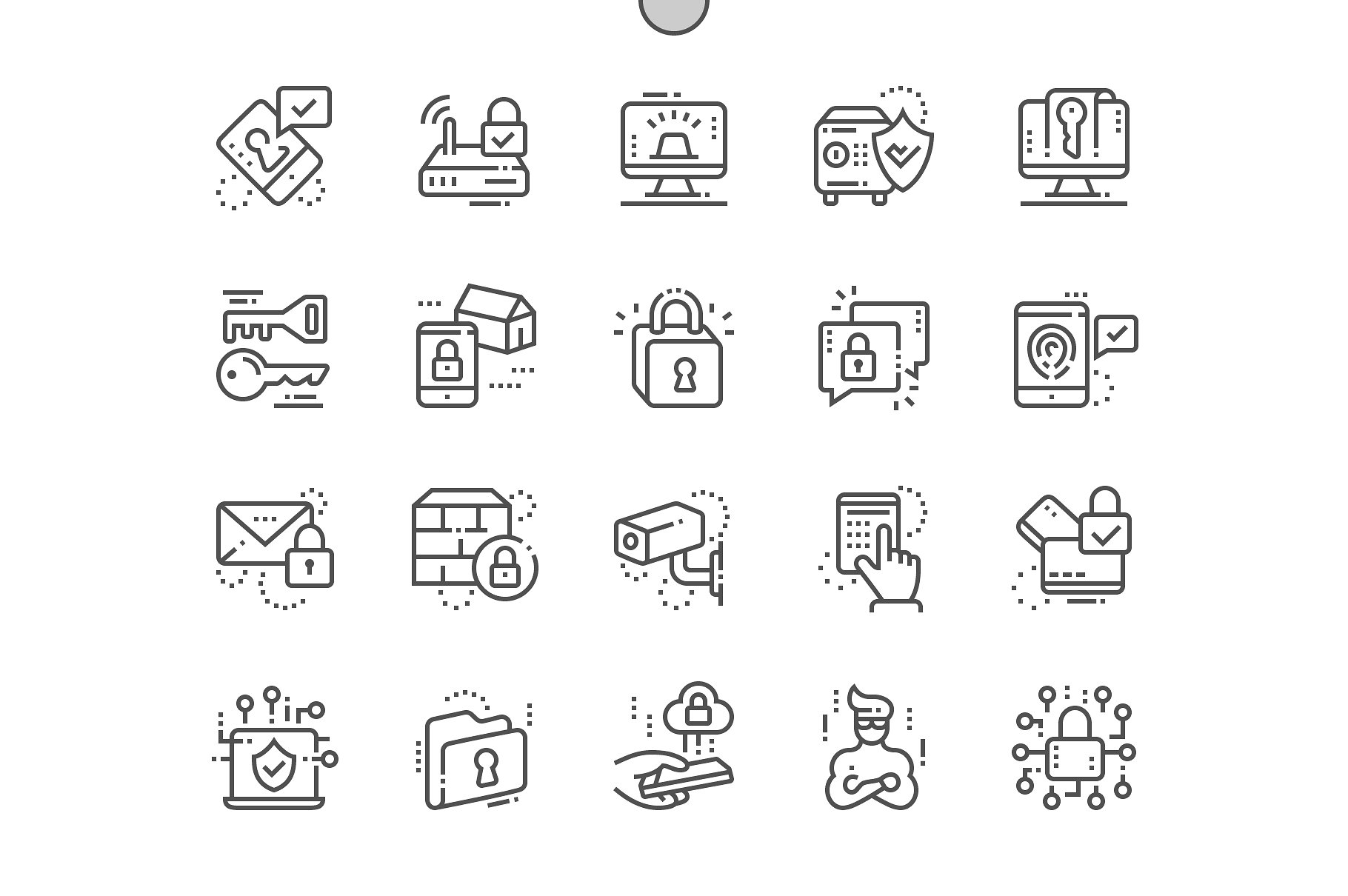 Security Line Icons