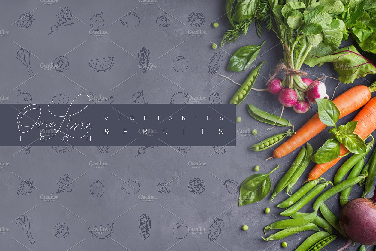 One Line Vegetables -amp; Frui