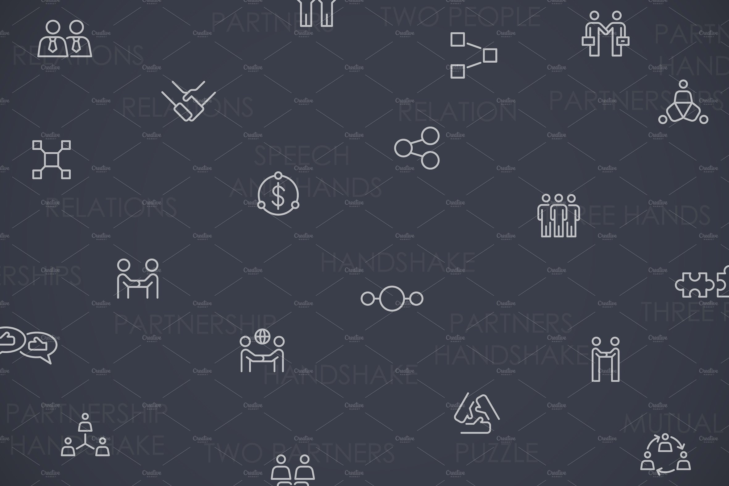 Partnership thinline icons