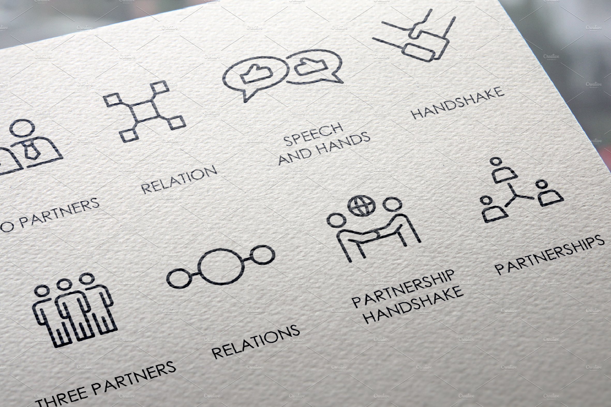 Partnership thinline icons