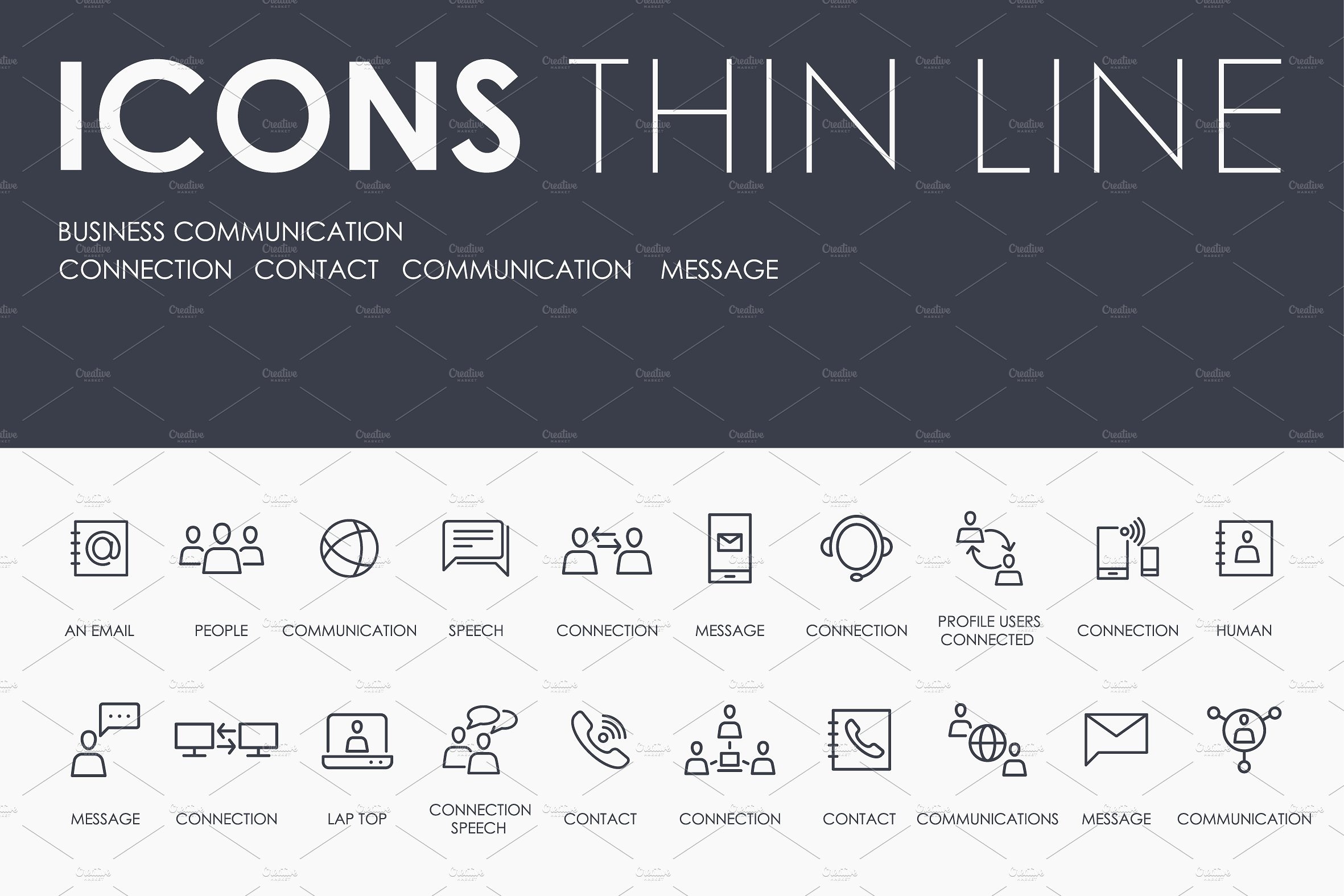 Business communication icons