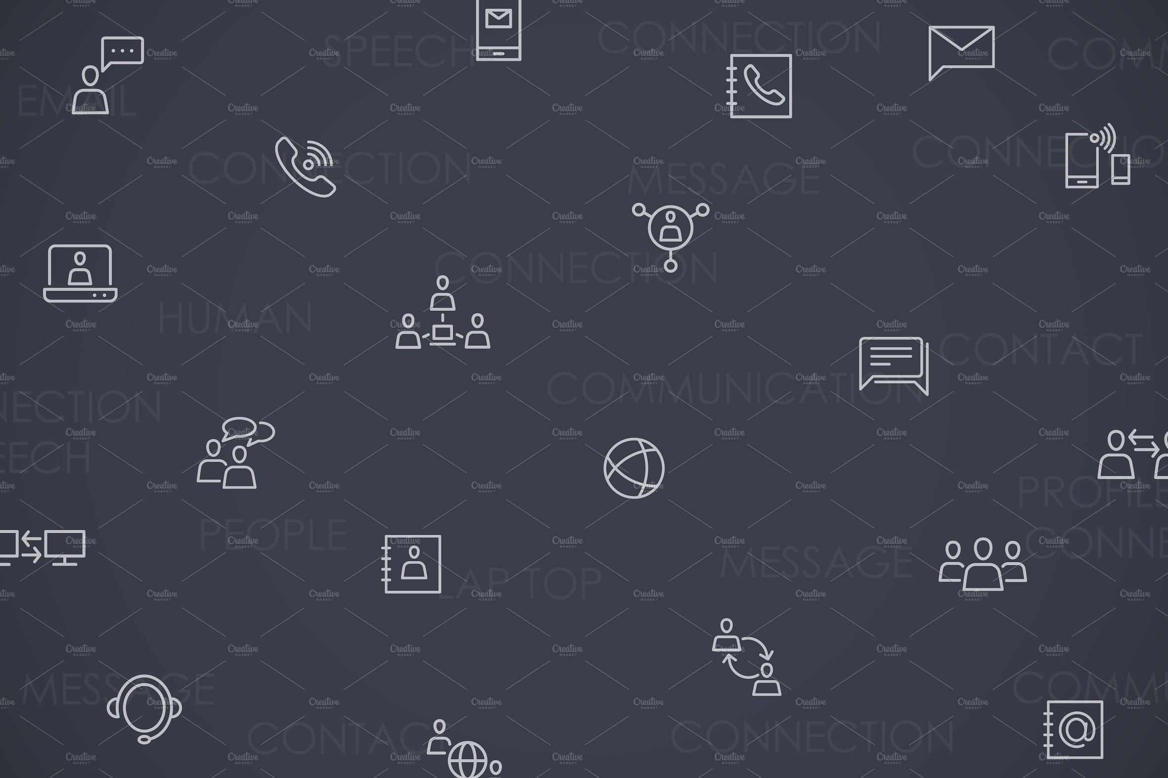 Business communication icons