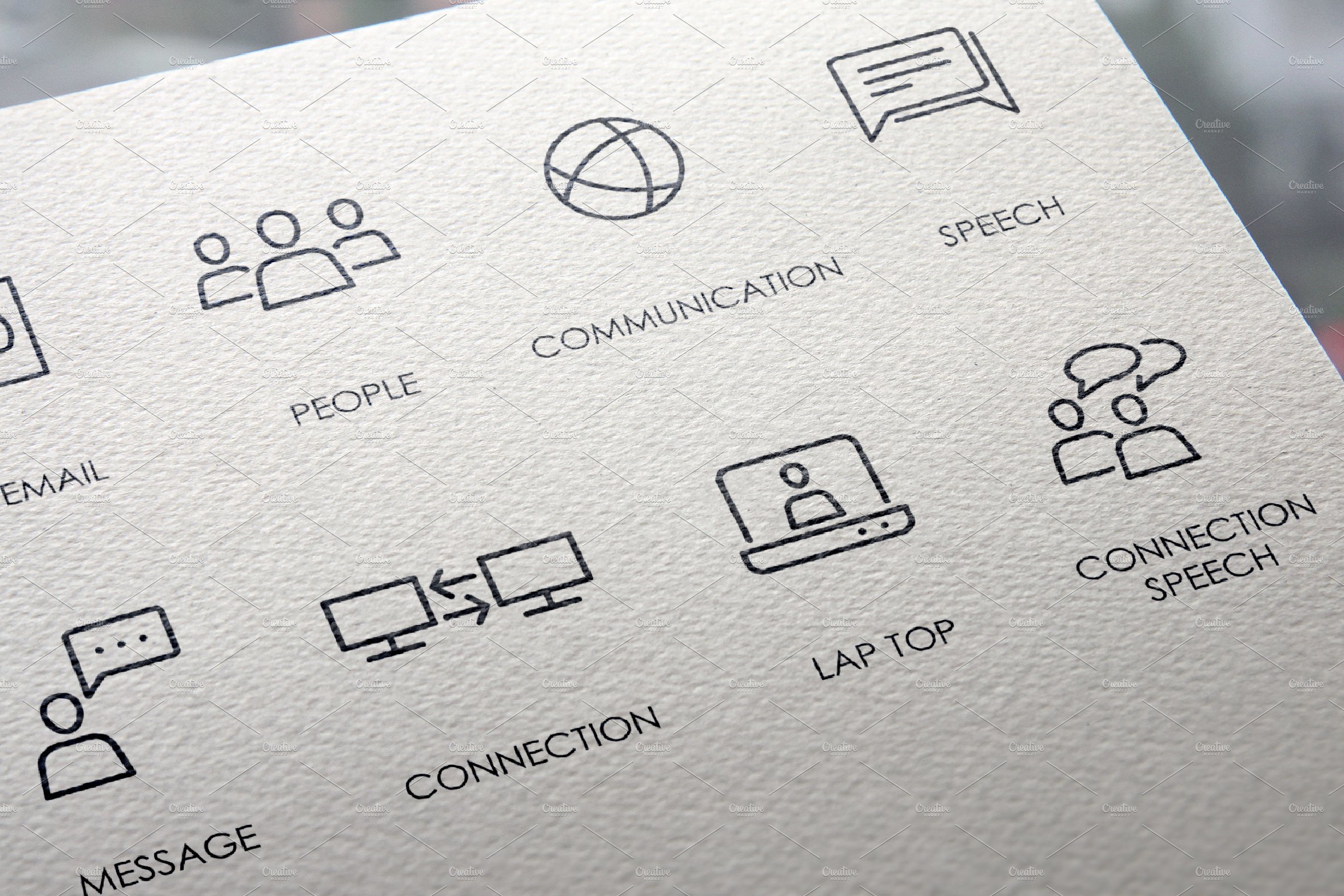 Business communication icons