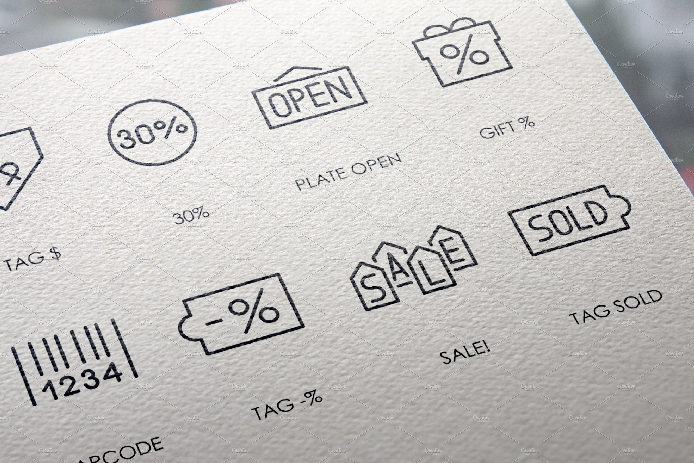 Sale thinline icons