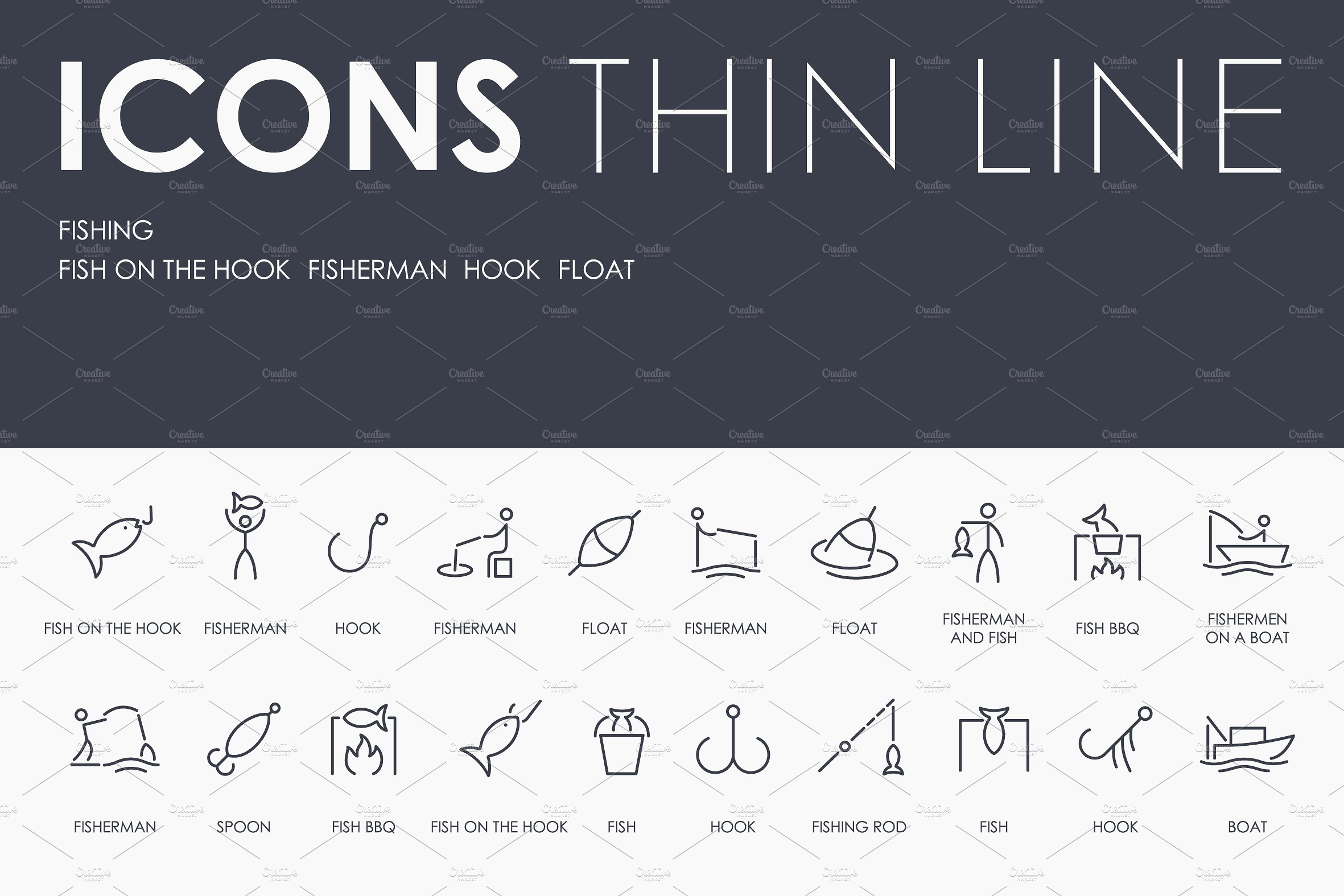 Fishing thinline icons