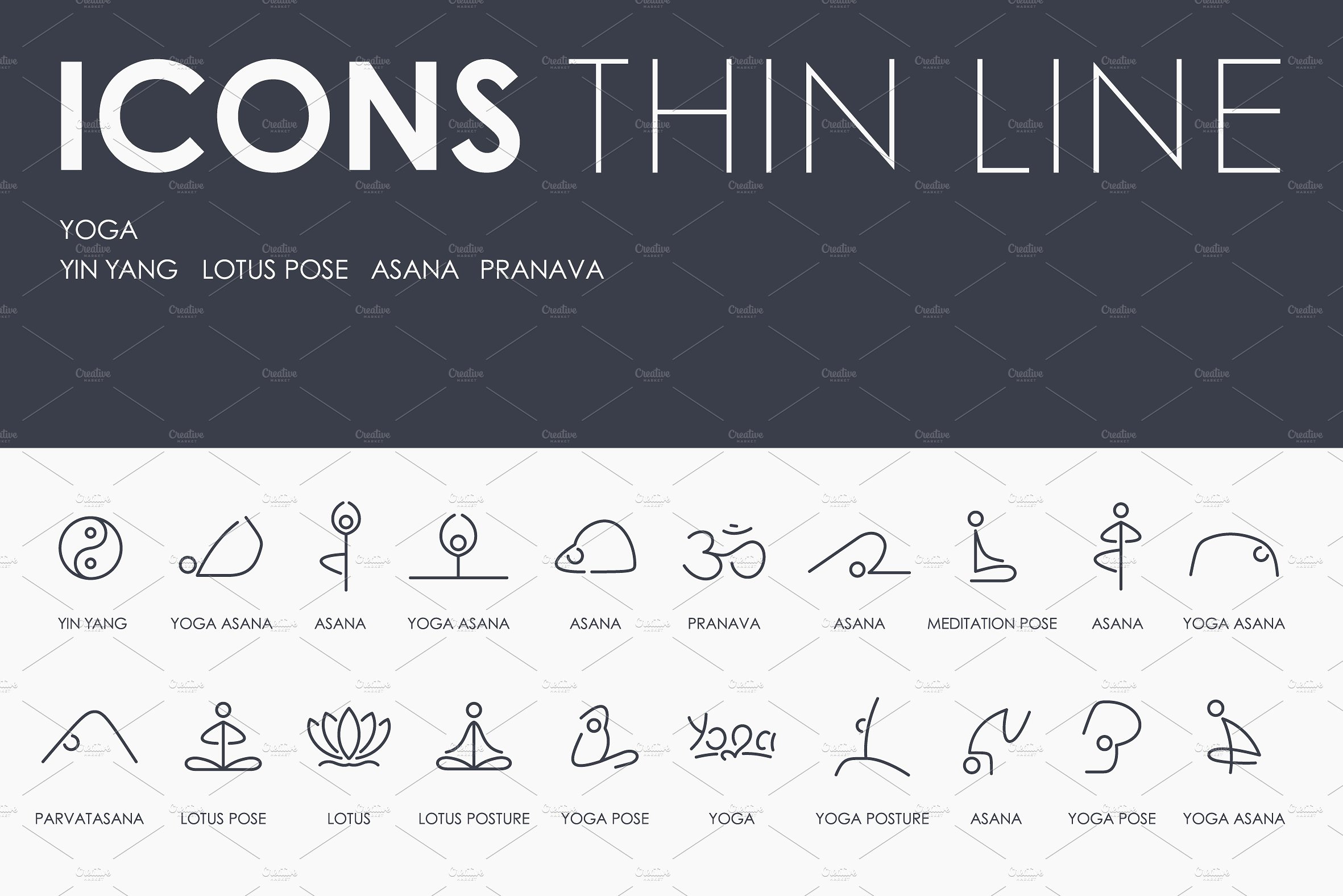 Yoga thinline icons