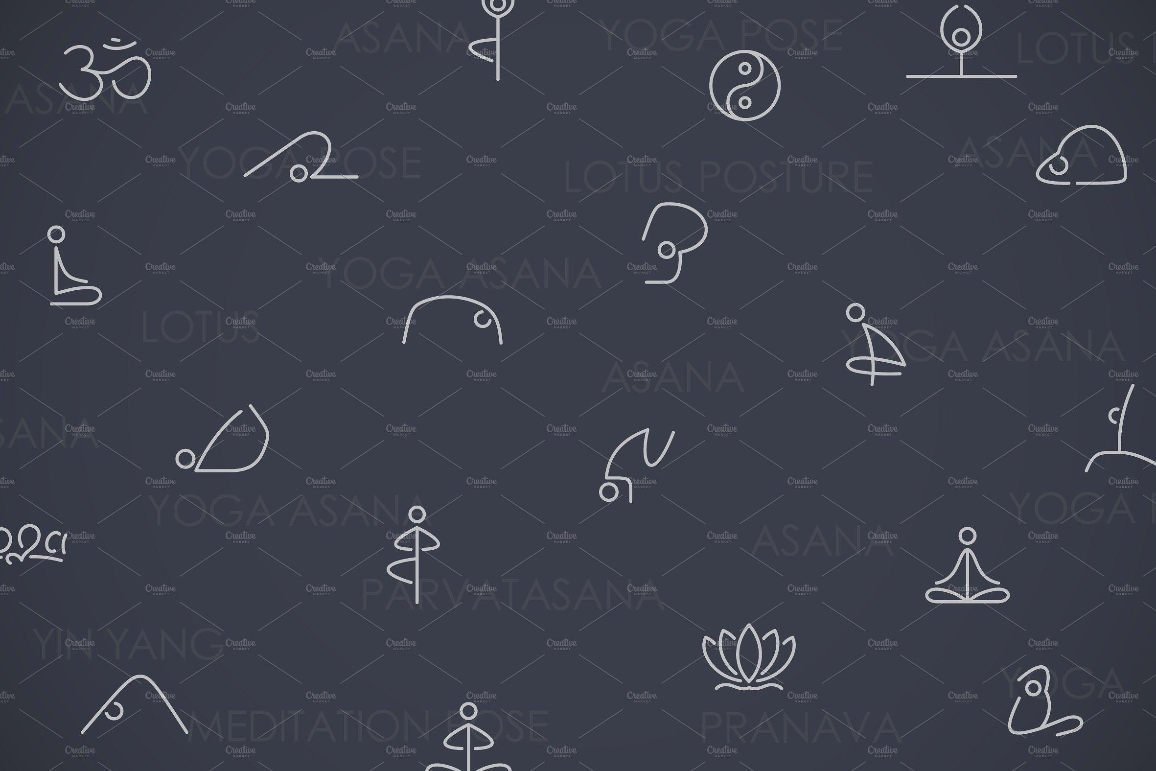 Yoga thinline icons