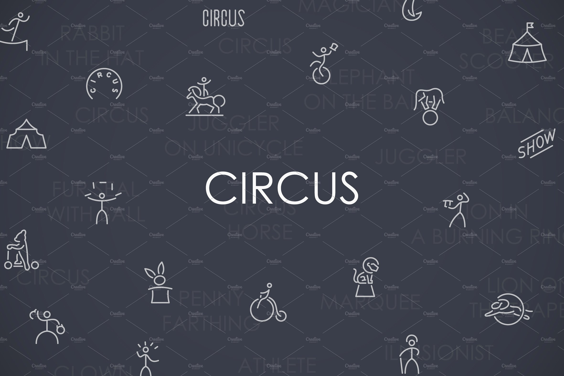 Circus thinline icons