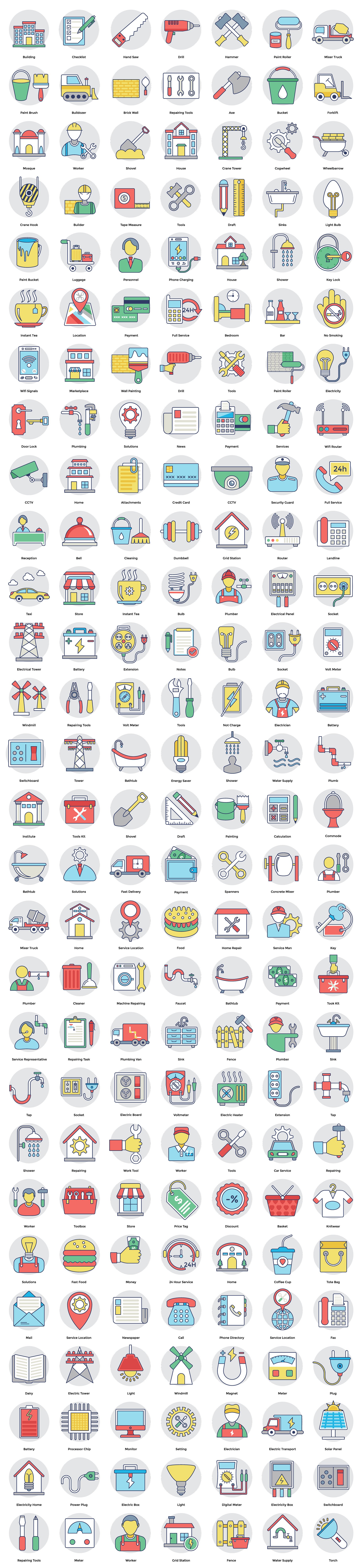 196 Home Services Icons