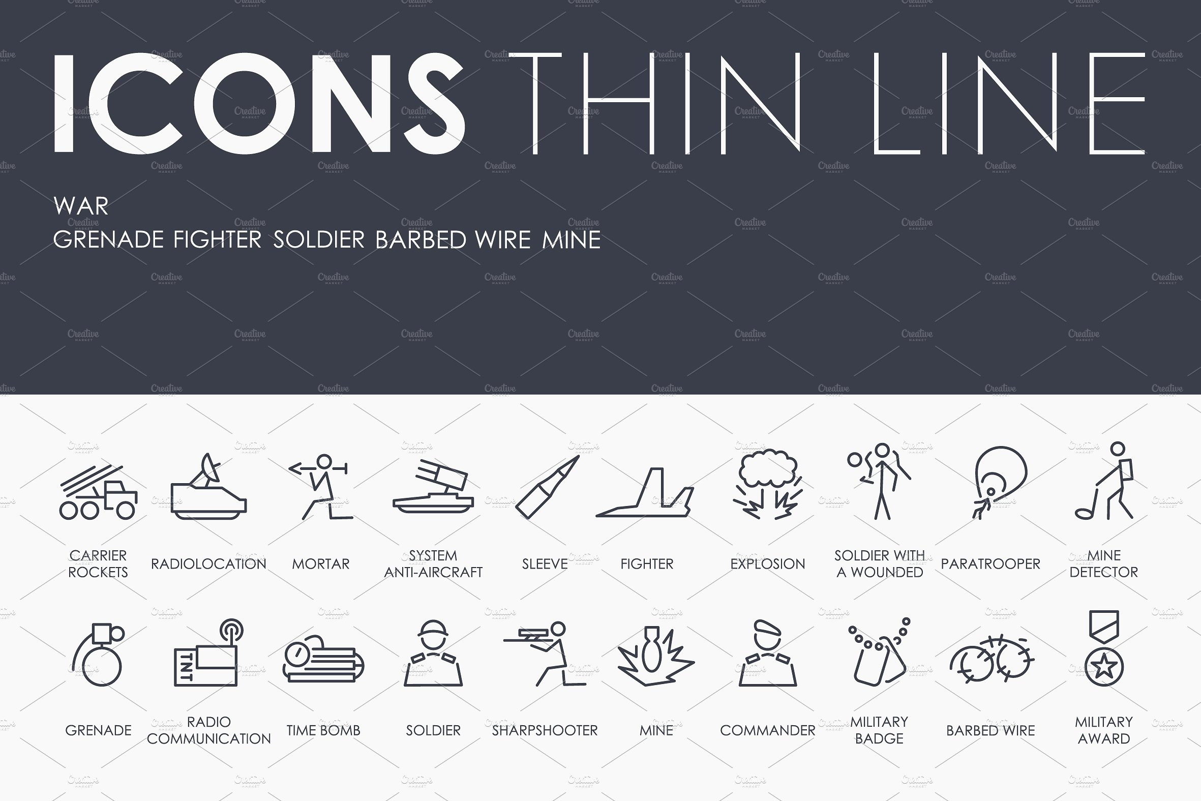 War thinline icons