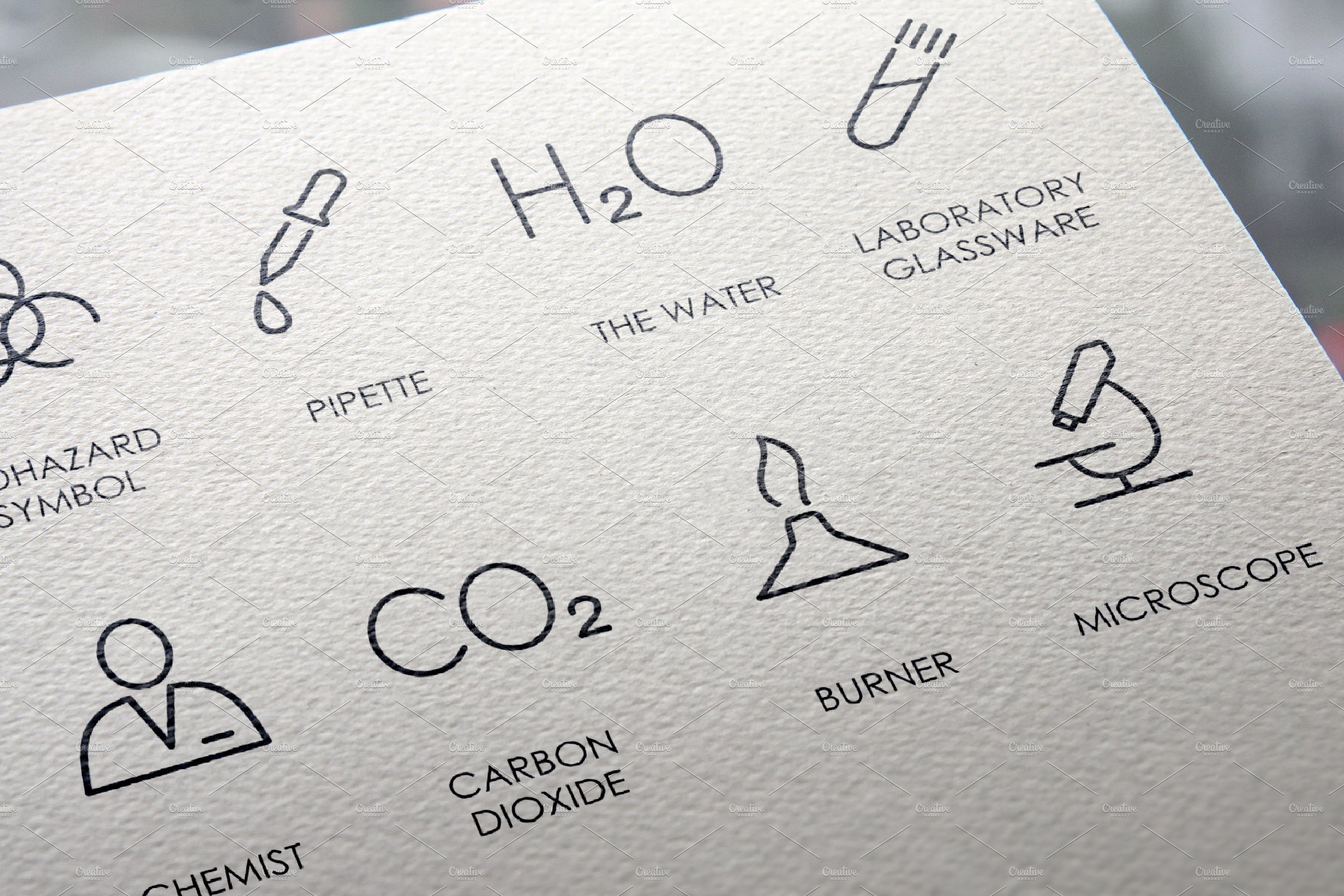 Chemistry thinline icons