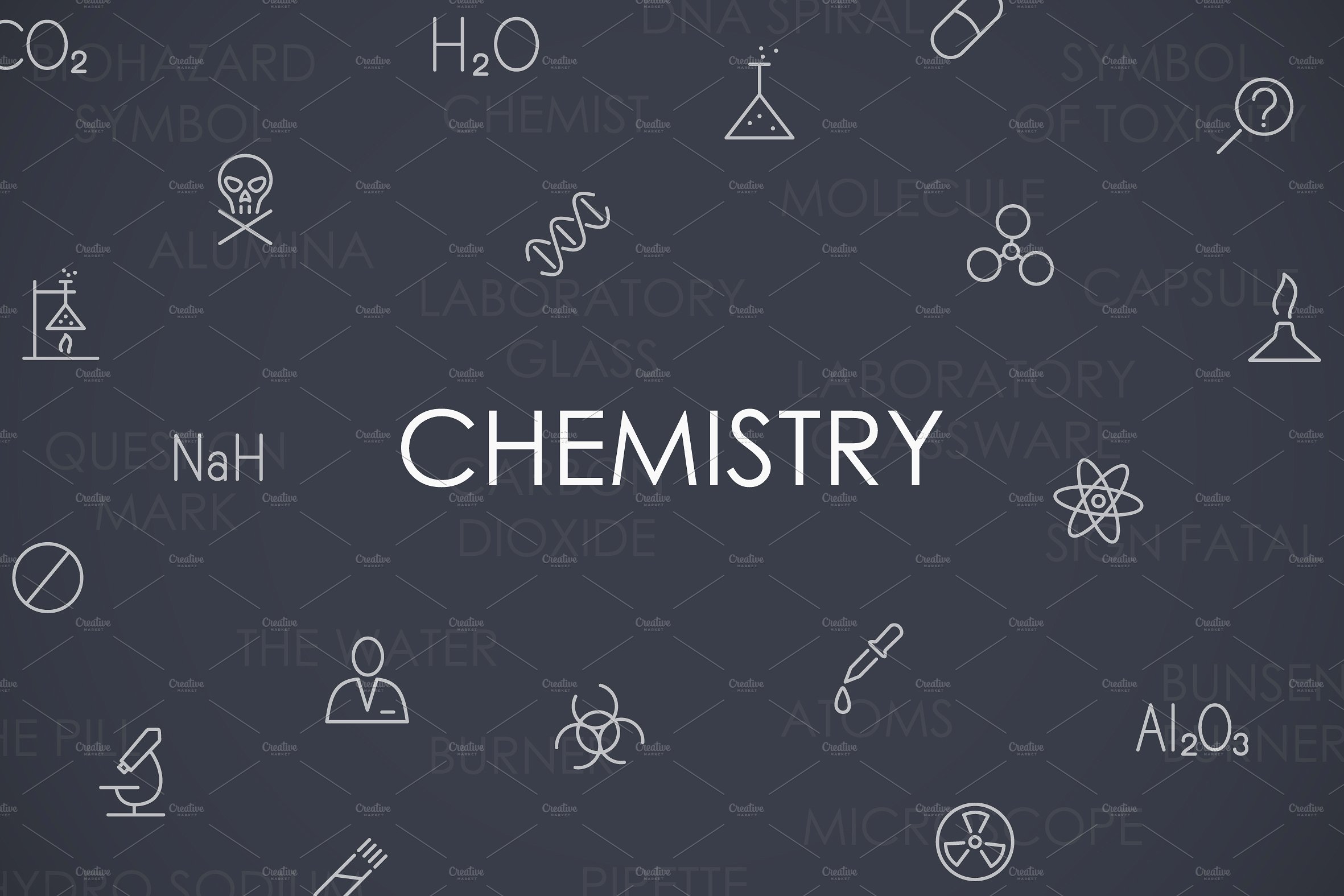 Chemistry thinline icons