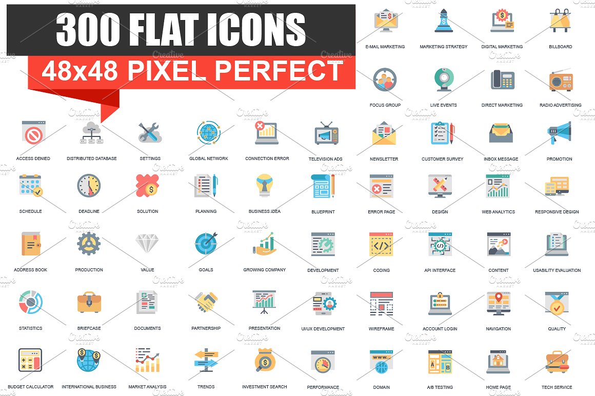 Simple Flat Web Icons