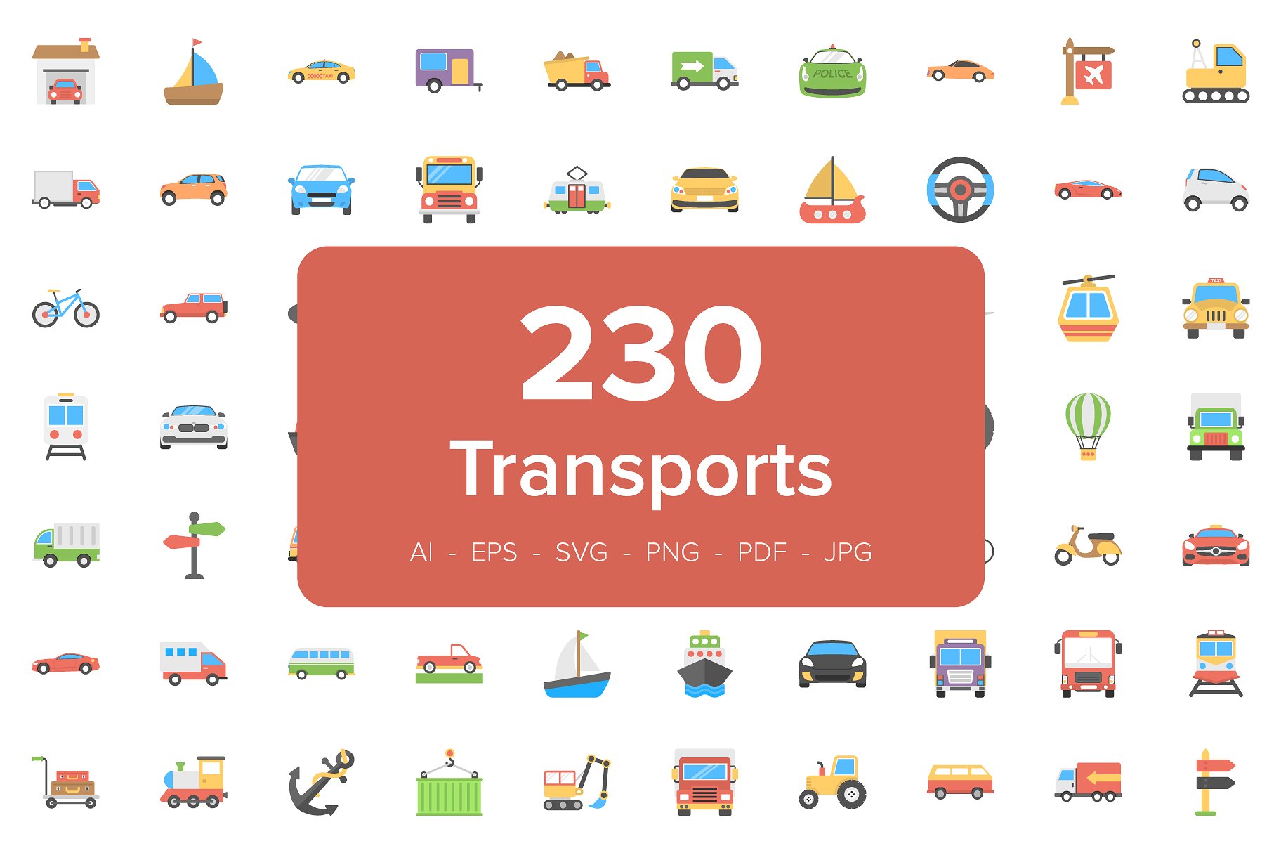 230 Transport Flat Vector Icon