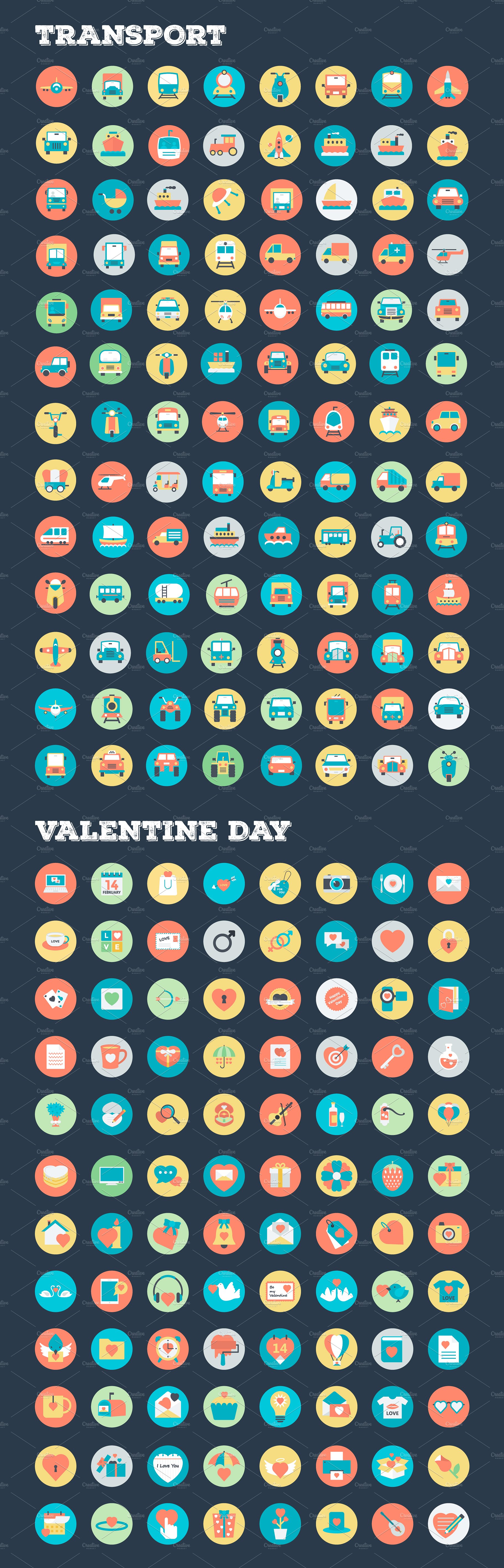 4059 Flat Rounded Vector Icons