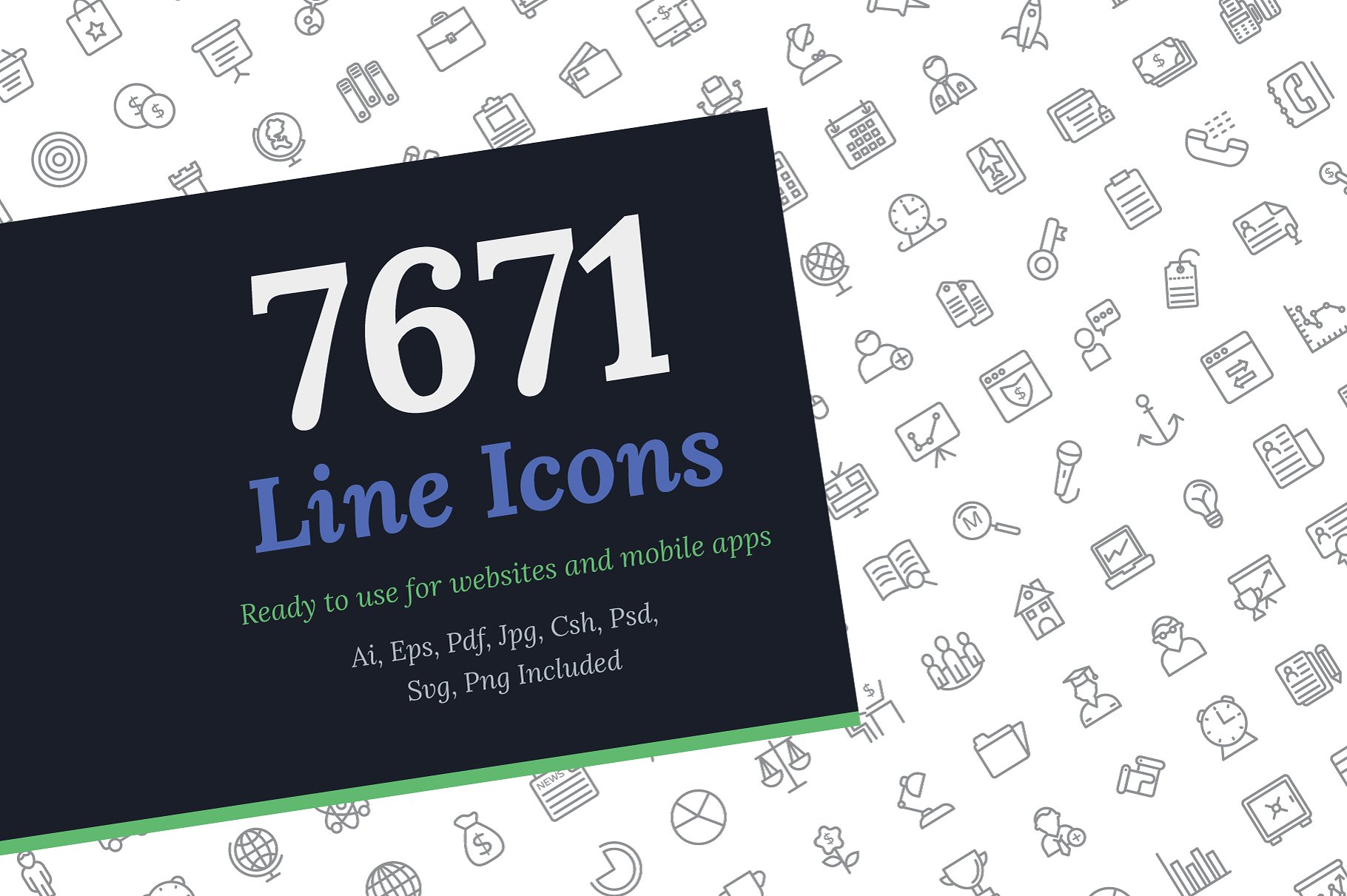 7671 Line Icons