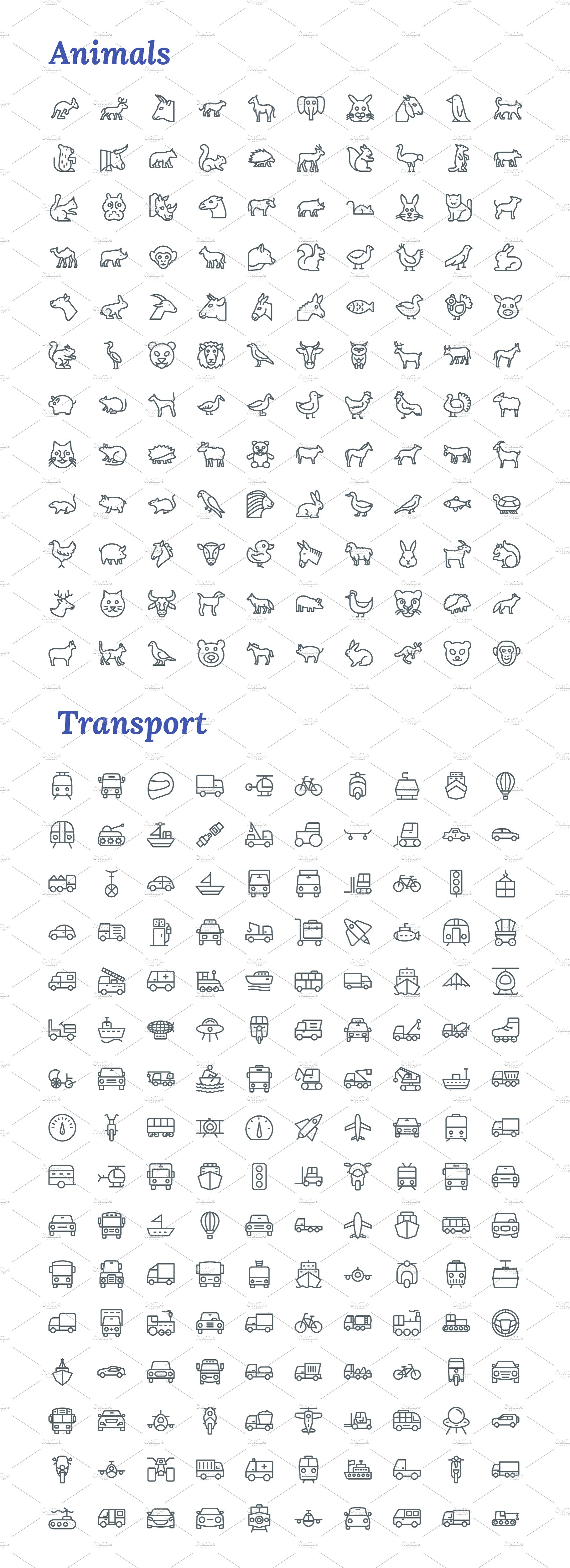 7671 Line Icons