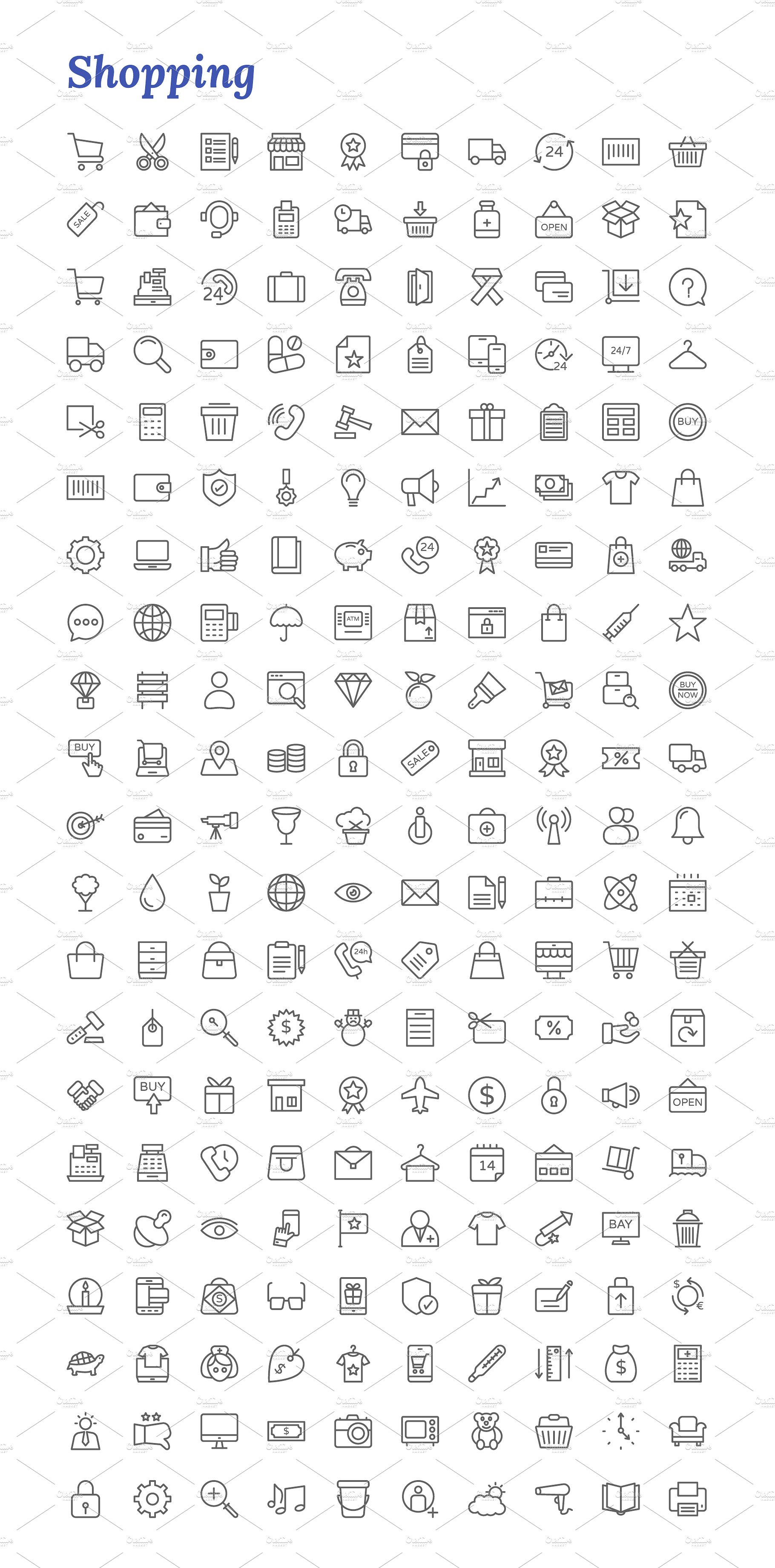 7671 Line Icons