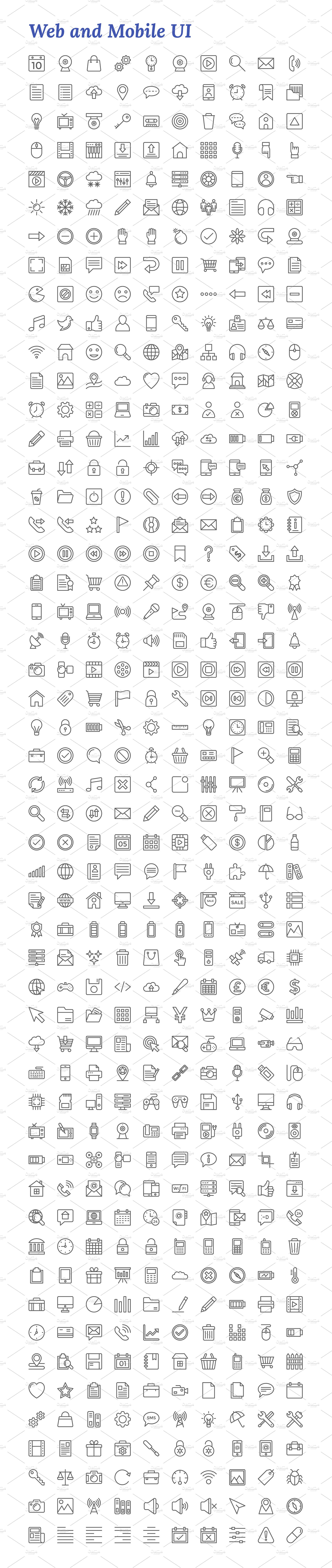 7671 Line Icons