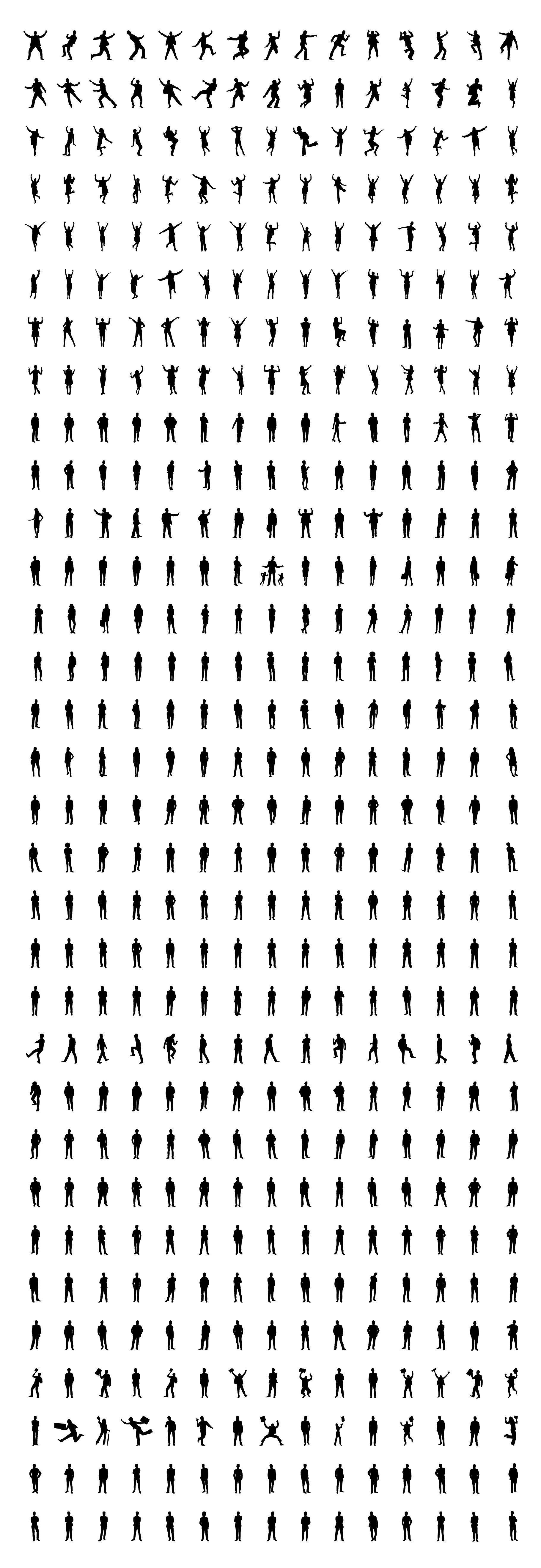 480 People Silhouette