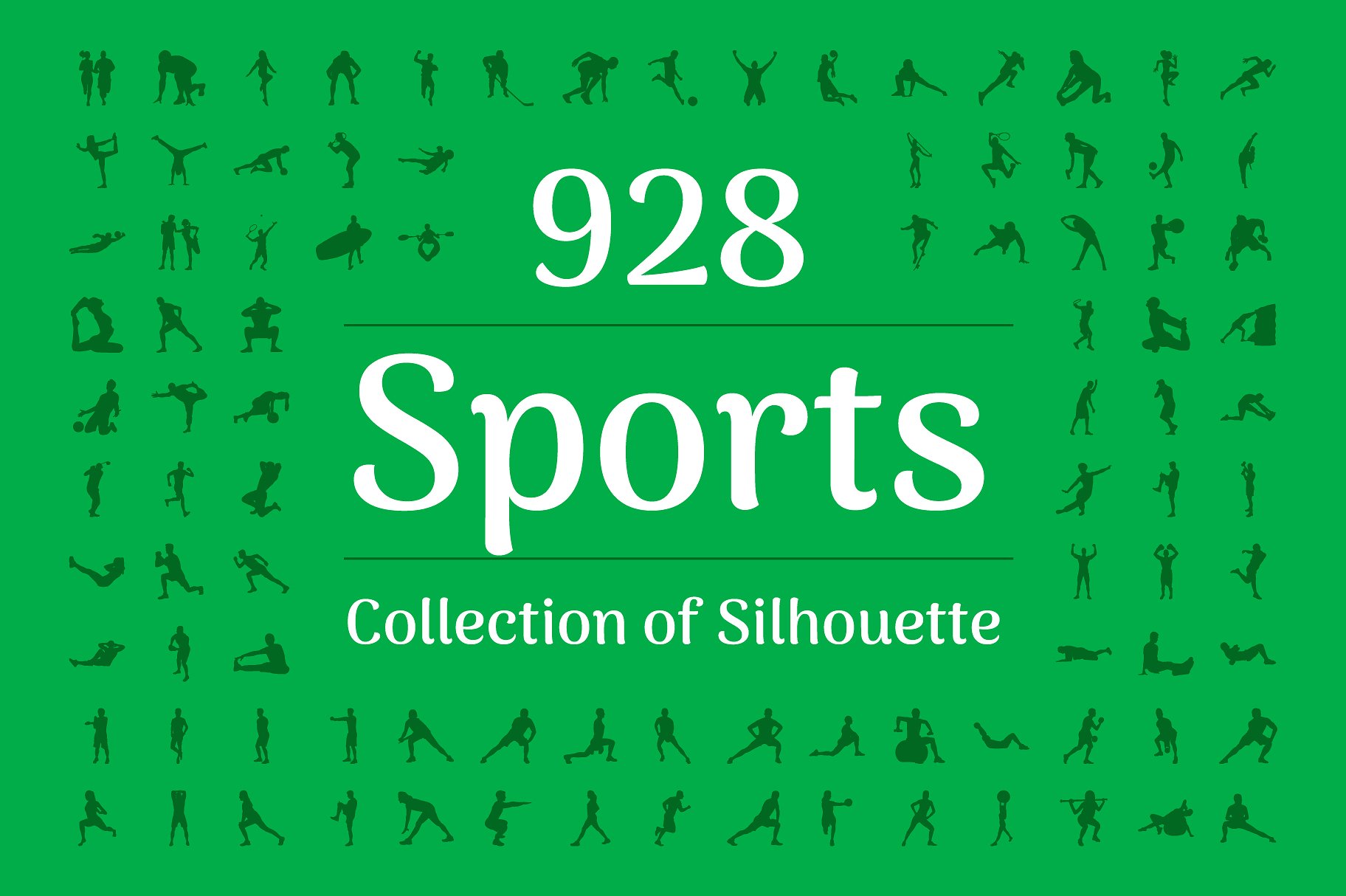 928 Sports Silhouette Vectors